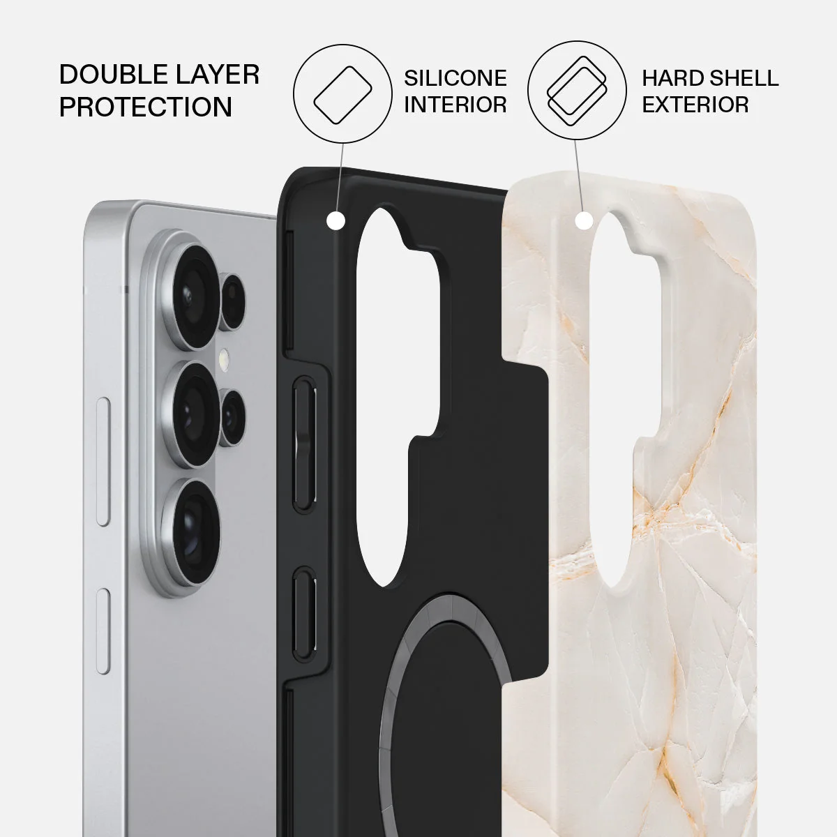 Vanilla Sand - Marble Samsung Galaxy S26 Ultra Case - Image 2