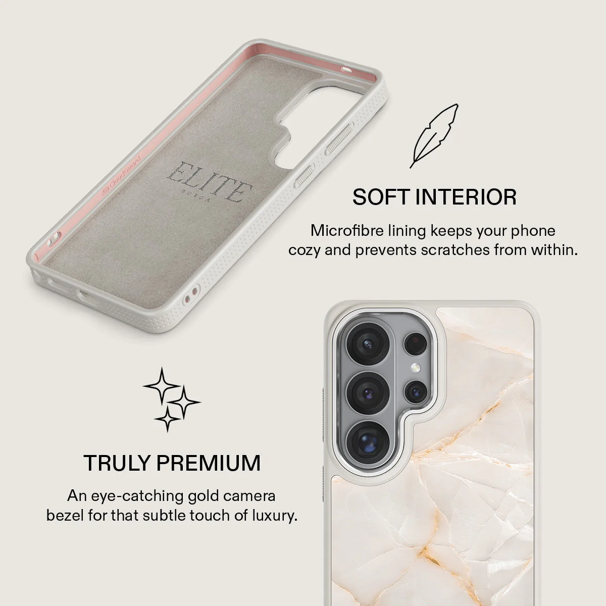 Vanilla Sand - Marble Samsung Galaxy S26 Ultra Case - Image 38
