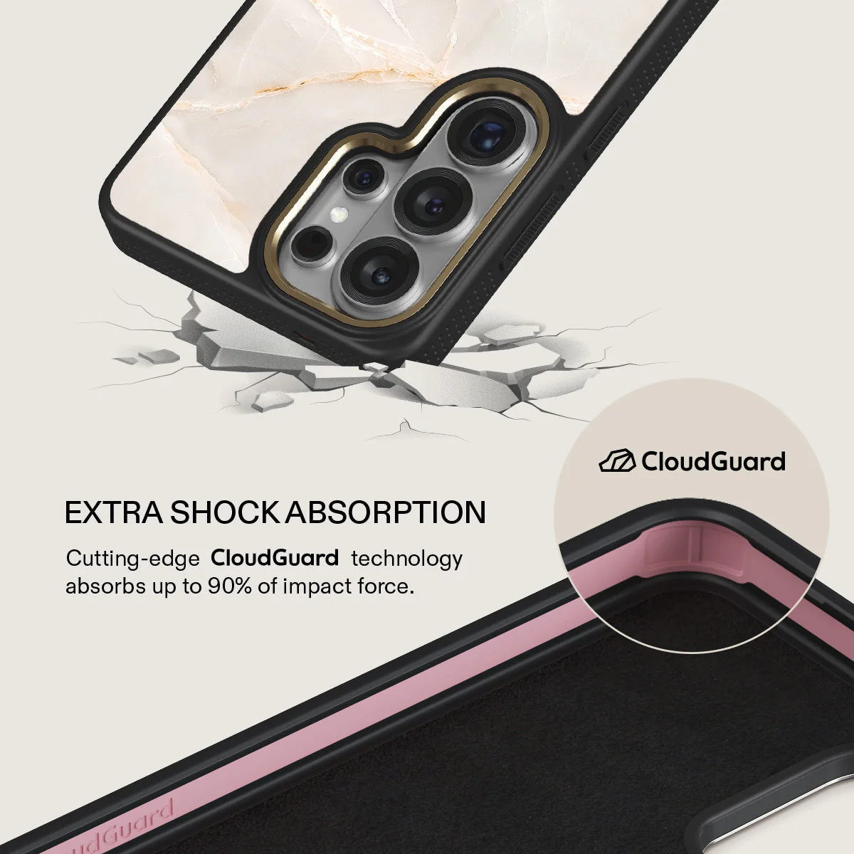 Vanilla Sand - Marble Samsung Galaxy S26 Ultra Case - Image 7