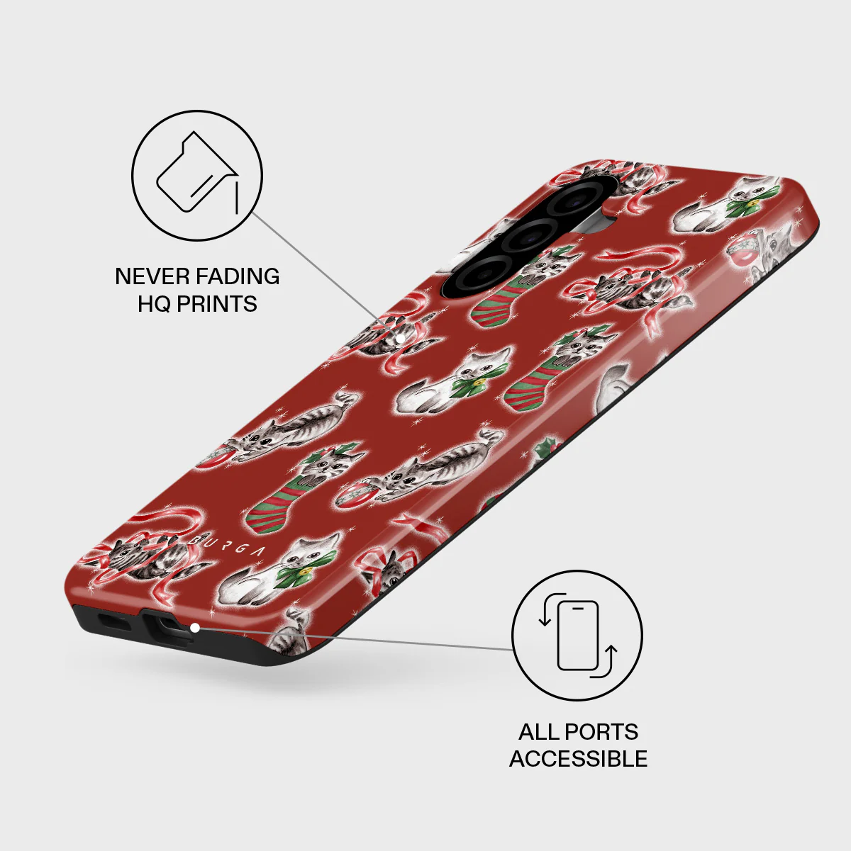Merry Kitty - Samsung Galaxy A57 5G Case - Image 3