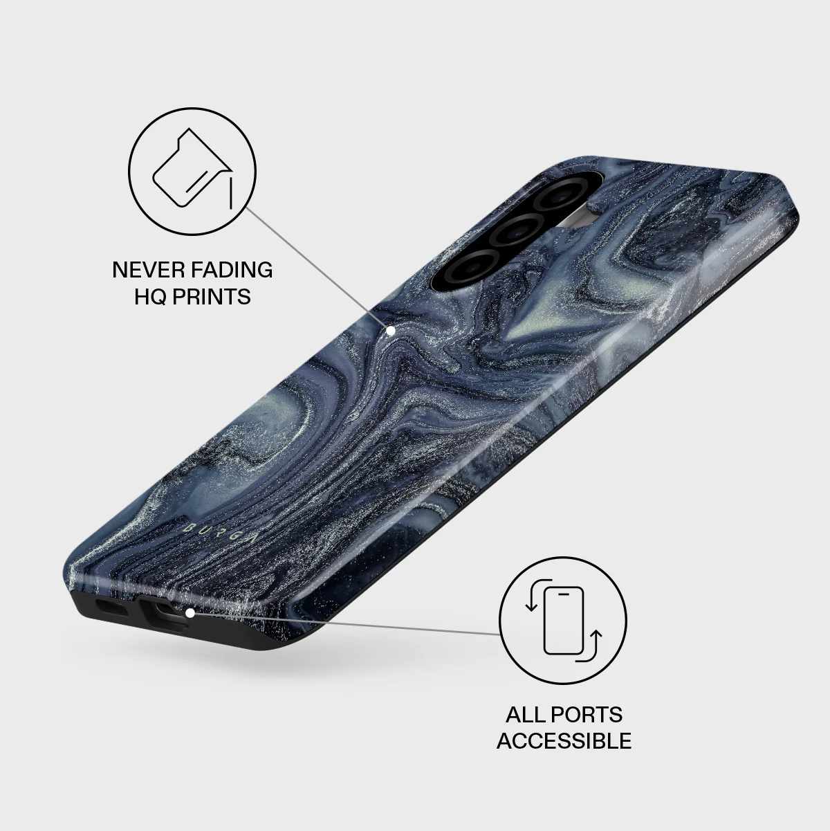 Navy Trench - Blue Samsung Galaxy A57 5G Case - Image 3