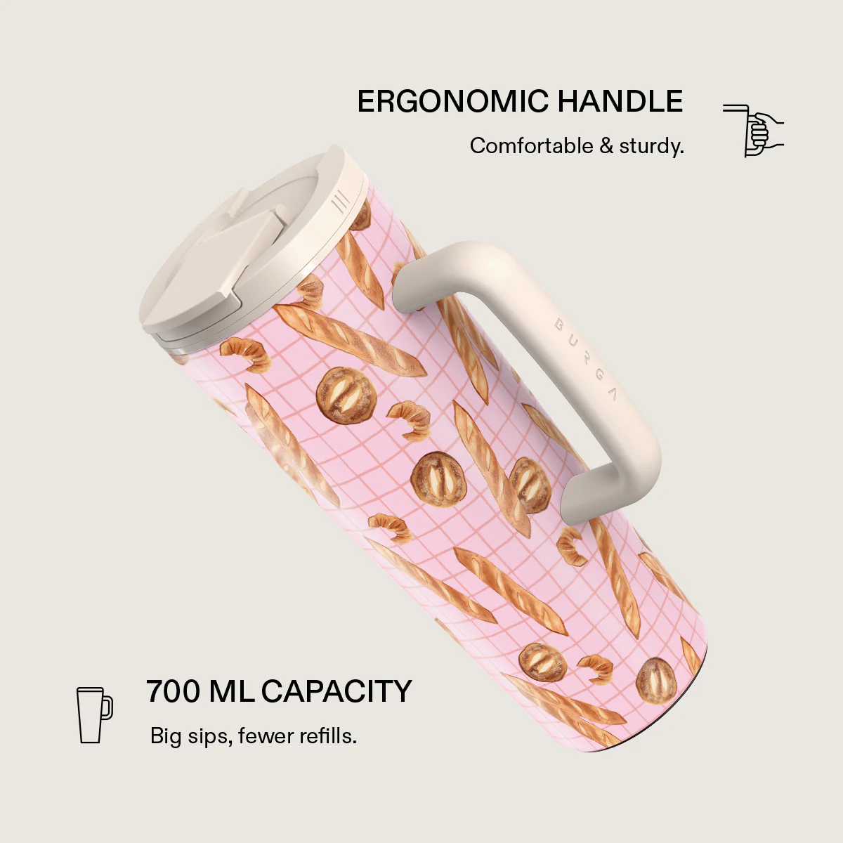 No Crumbs - EasyGrip Travel Mug - Image 2