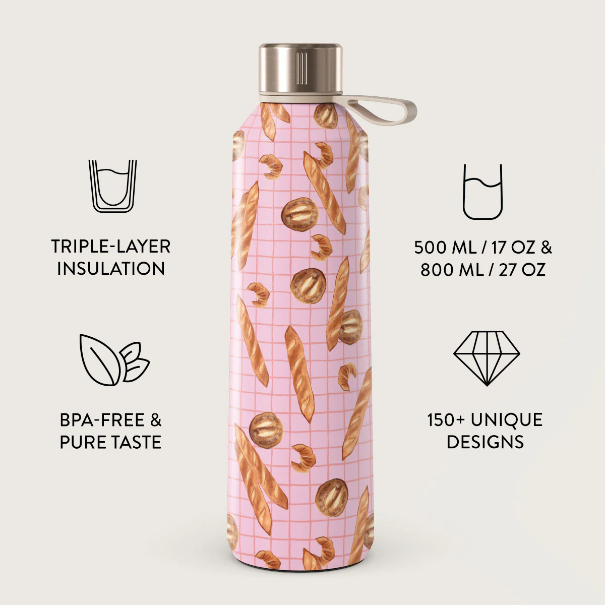 No Crumbs - Water Bottle - Image 3