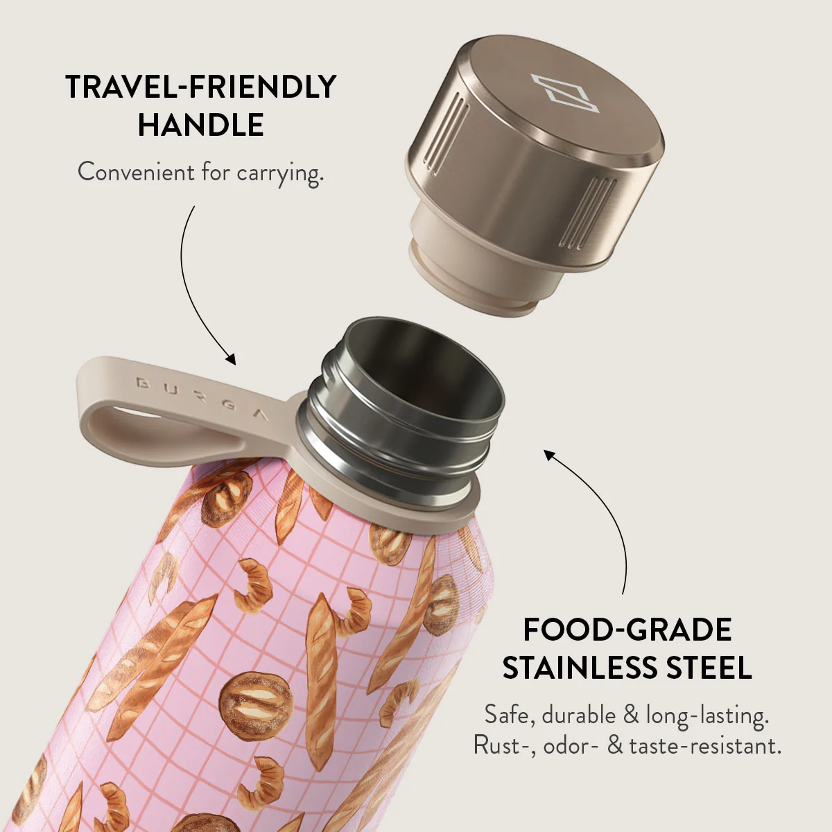 No Crumbs - Water Bottle - Image 4