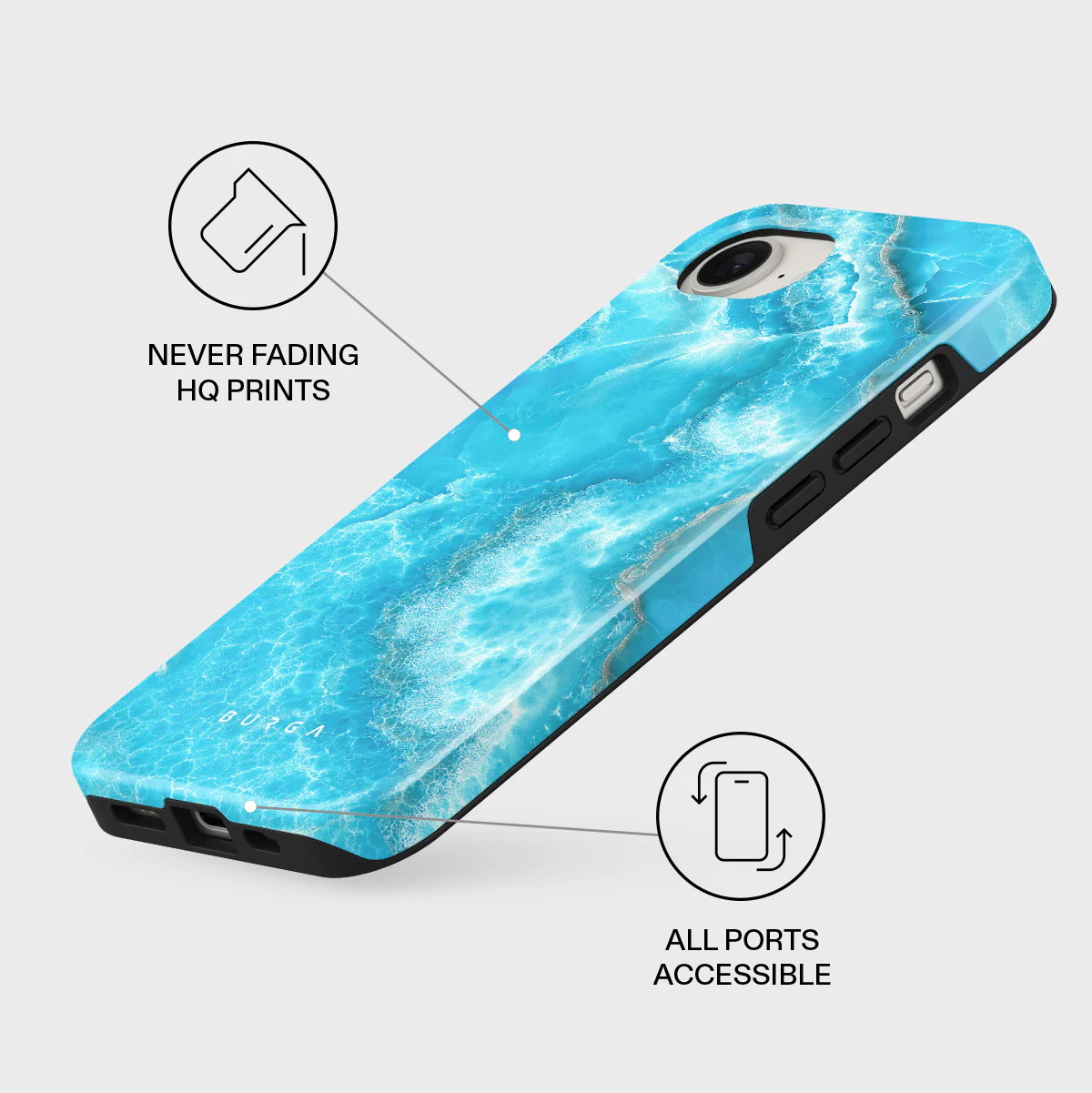 Ocean Waves - Blue iPhone 17e Case - Image 3