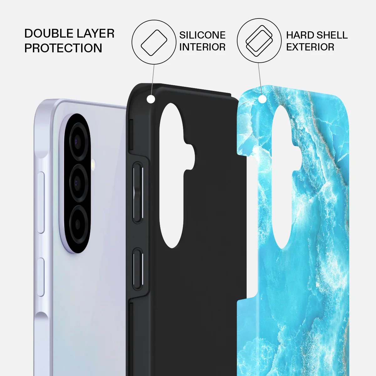 Ocean Waves - Blue Samsung Galaxy A37 5G Case - Image 2