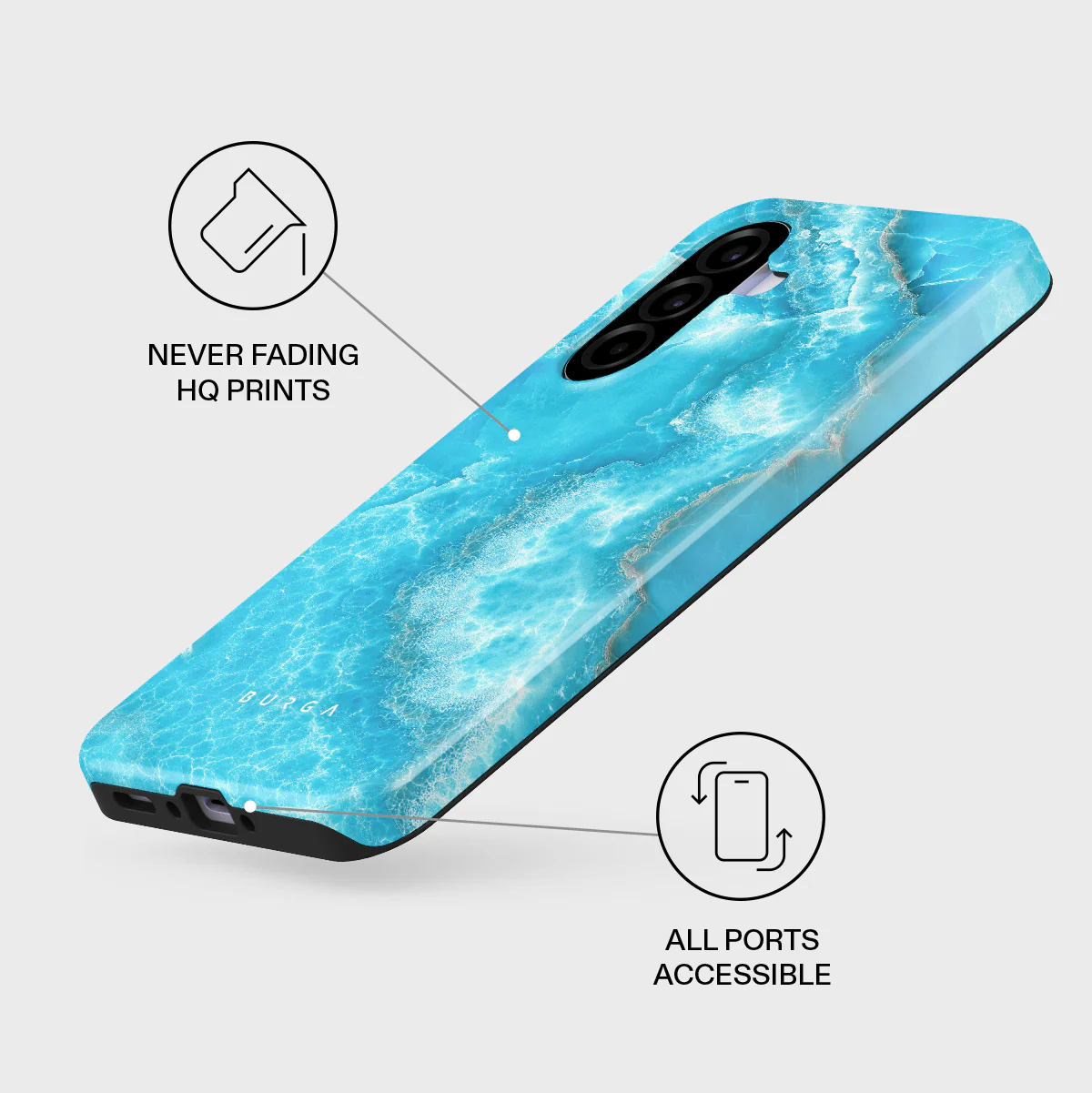 Ocean Waves - Blue Samsung Galaxy A37 5G Case - Image 3