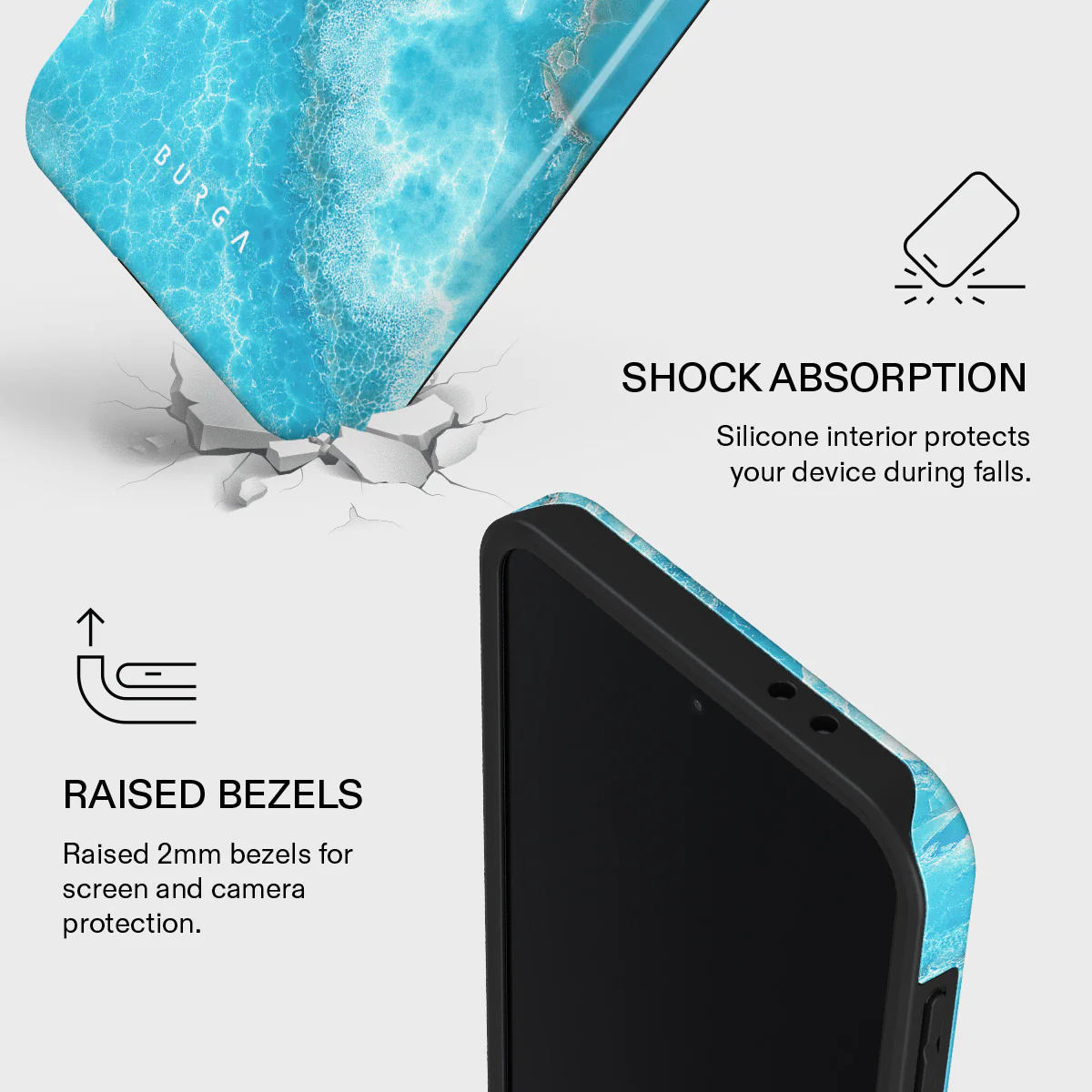 Ocean Waves - Blue Samsung Galaxy A37 5G Case - Image 4
