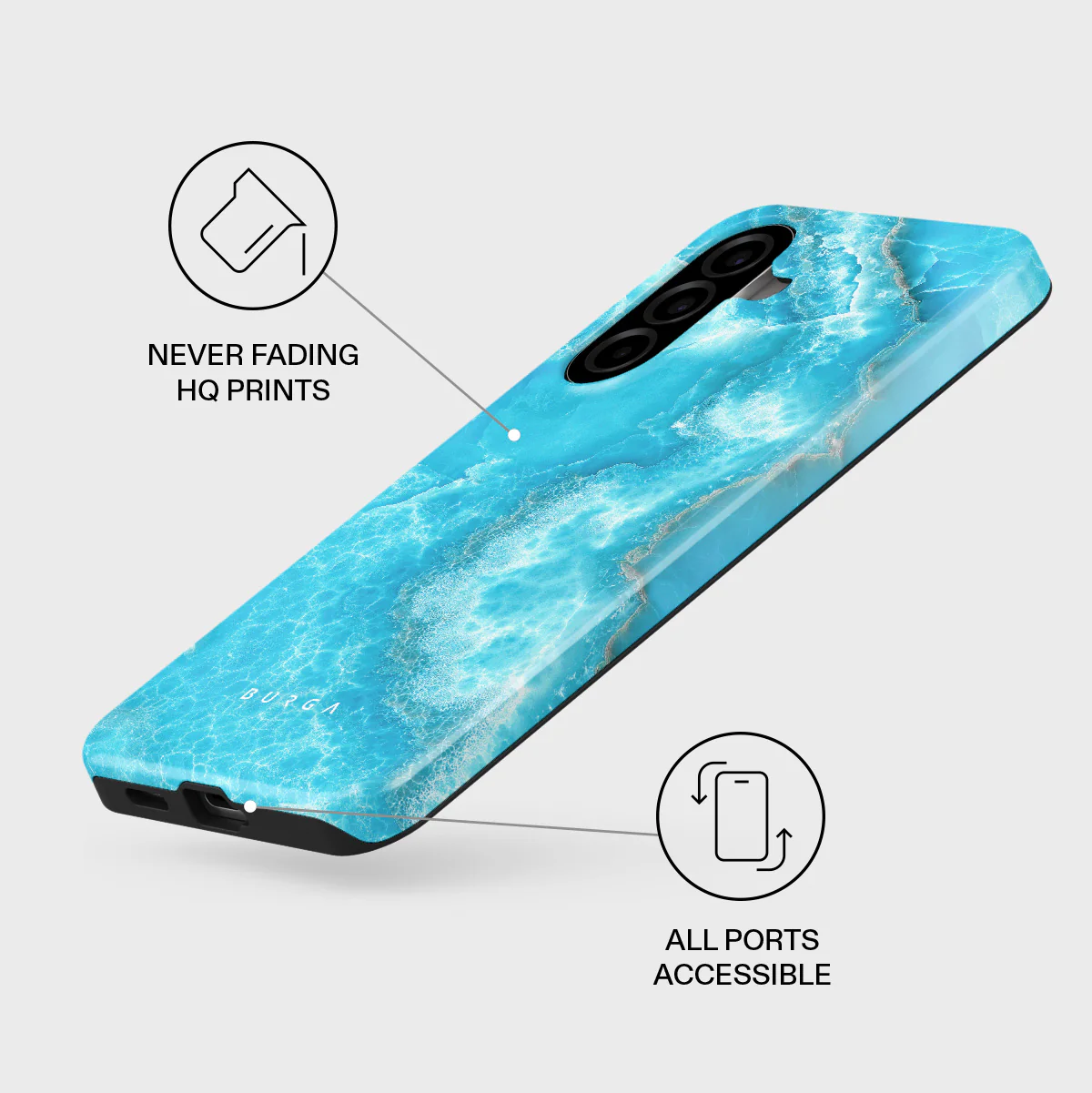 Ocean Waves - Blue Samsung Galaxy A57 5G Case - Image 3