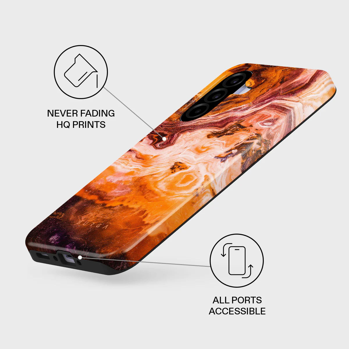 Pumpkin Spice - Orange Samsung Galaxy A37 5G Case - Image 3