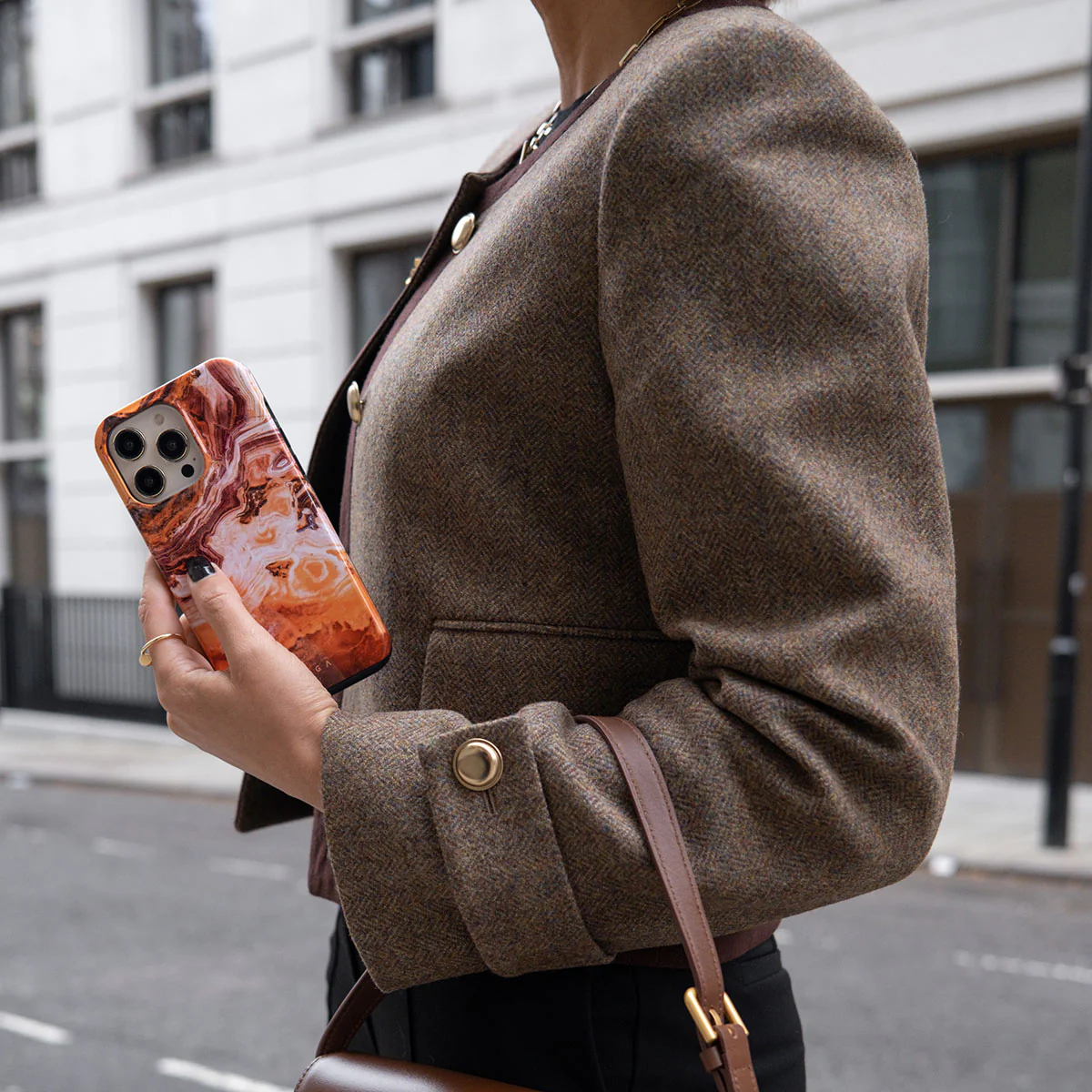 Pumpkin Spice - Orange Samsung Galaxy A57 5G Case - Image 5
