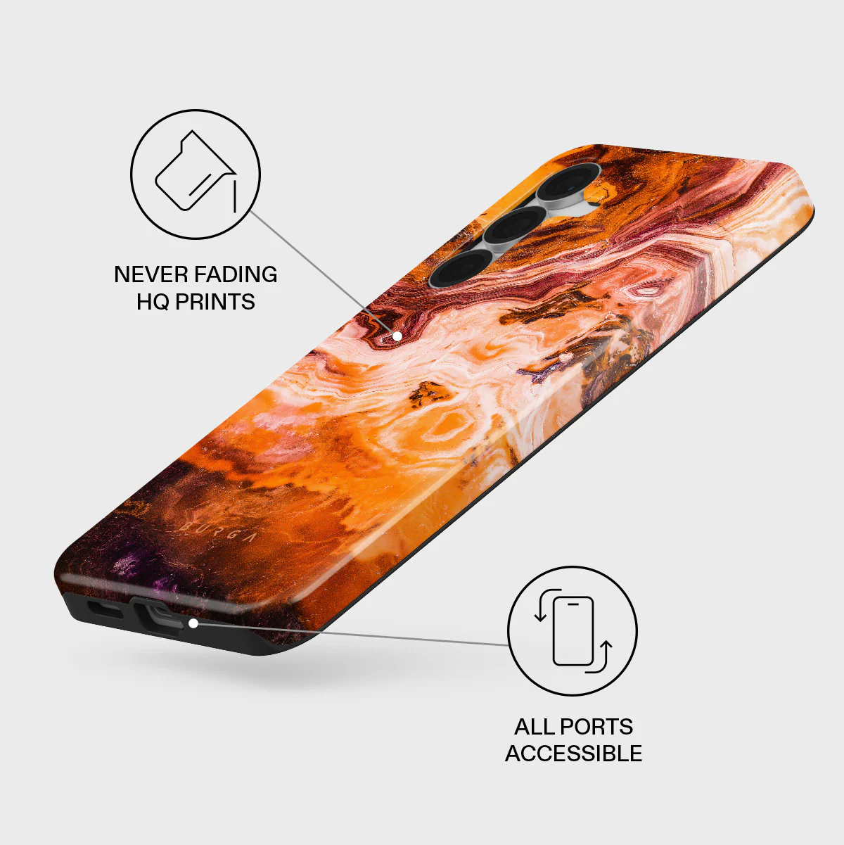 Pumpkin Spice - Orange Samsung Galaxy S25 FE Case - Image 3