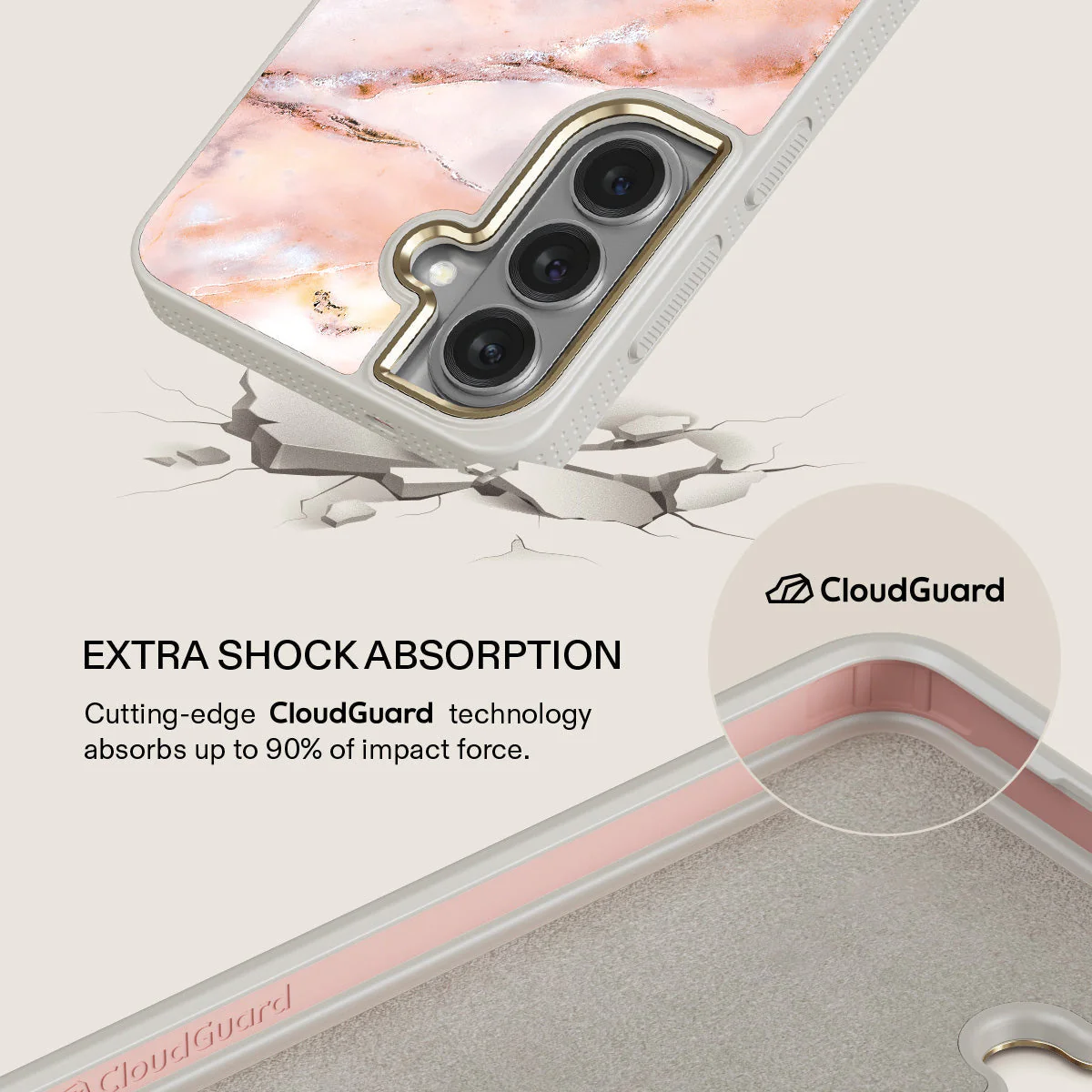 Morning Sunshine - Pastel Marble Samsung Galaxy S26 Case - Image 28