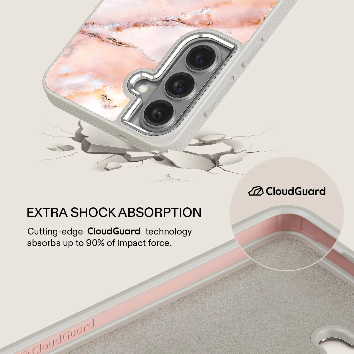Morning Sunshine - Pastel Marble Samsung Galaxy S26 Case - Image 35