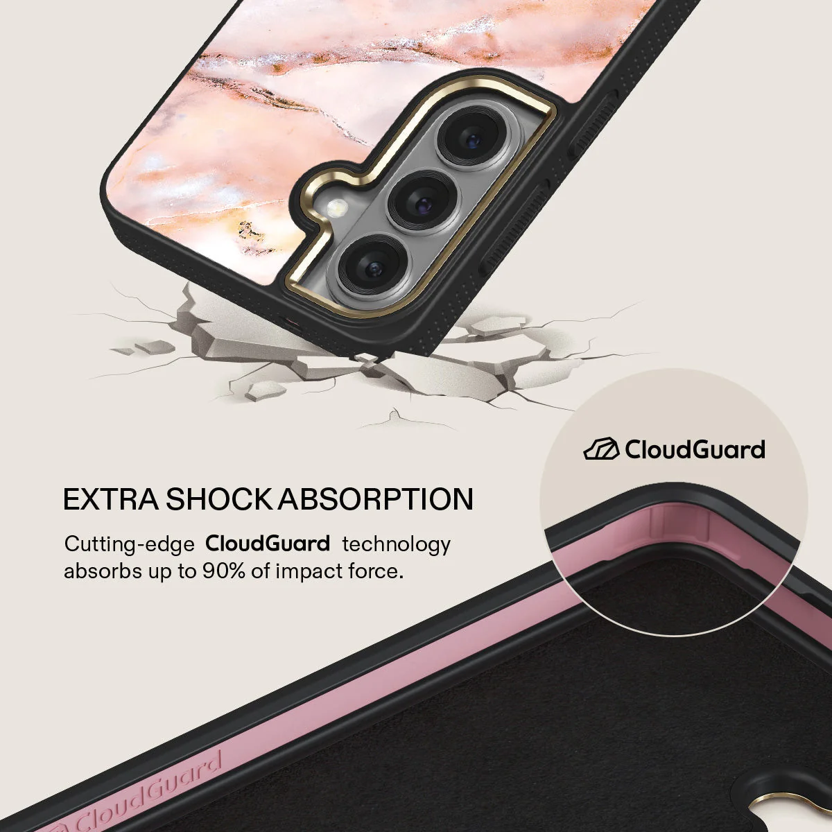 Morning Sunshine - Pastel Marble Samsung Galaxy S26 Case - Image 7