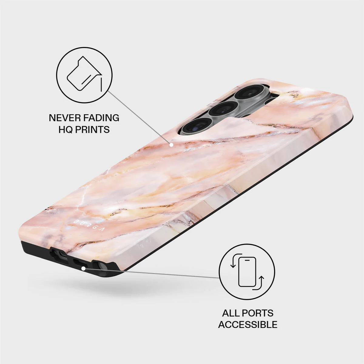 Morning Sunshine - Pastel Marble Samsung Galaxy S26 Ultra Case - Image 3