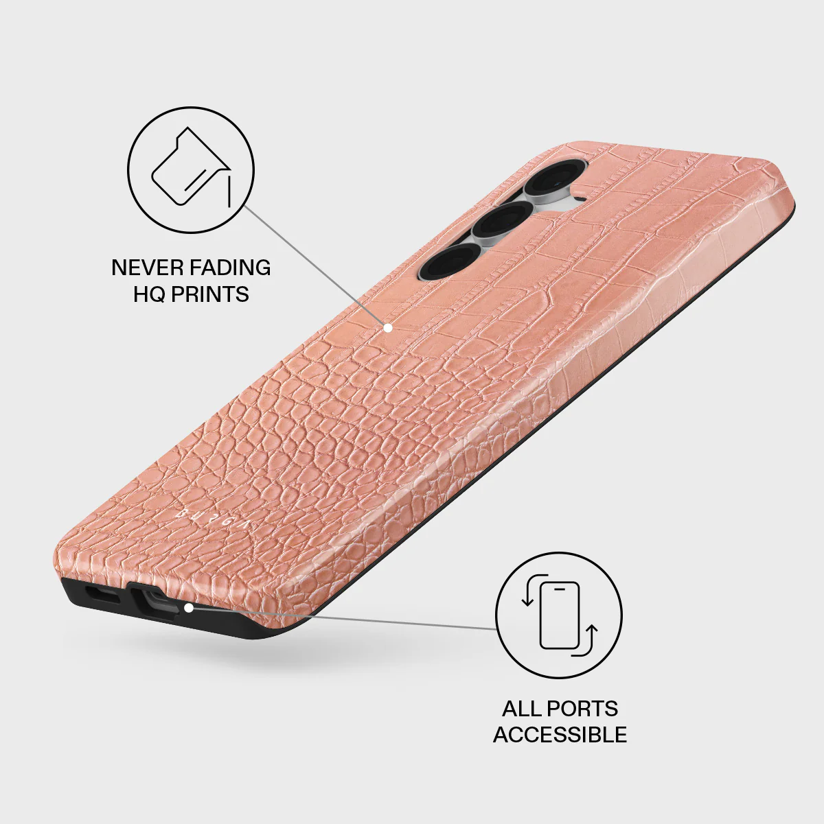 Pink Croco - Samsung Galaxy S25 FE Case - Image 3