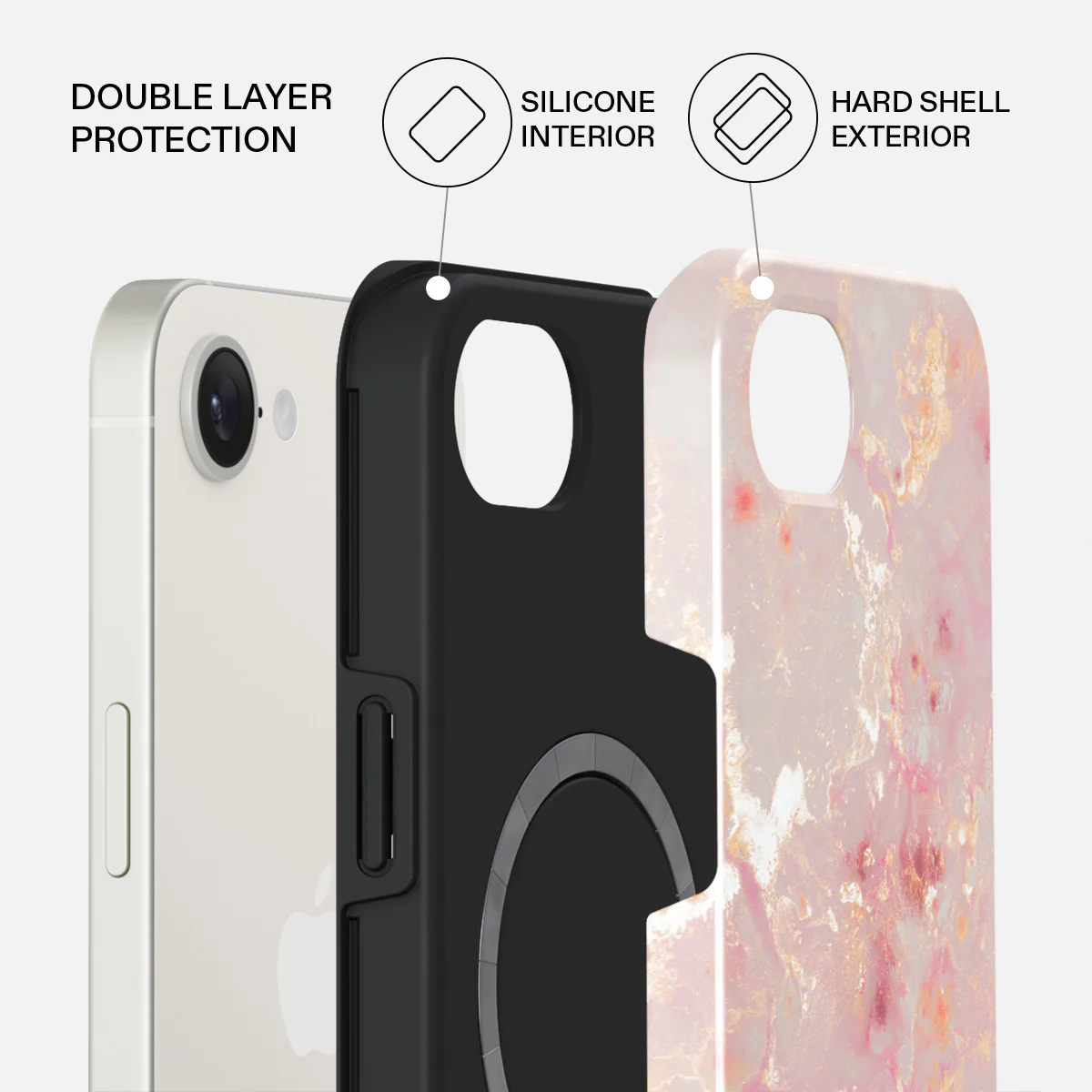 Golden Coral - Pink iPhone 17e Case - Image 2