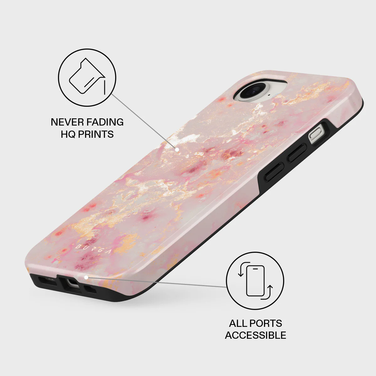 Golden Coral - Pink iPhone 17e Case - Image 3