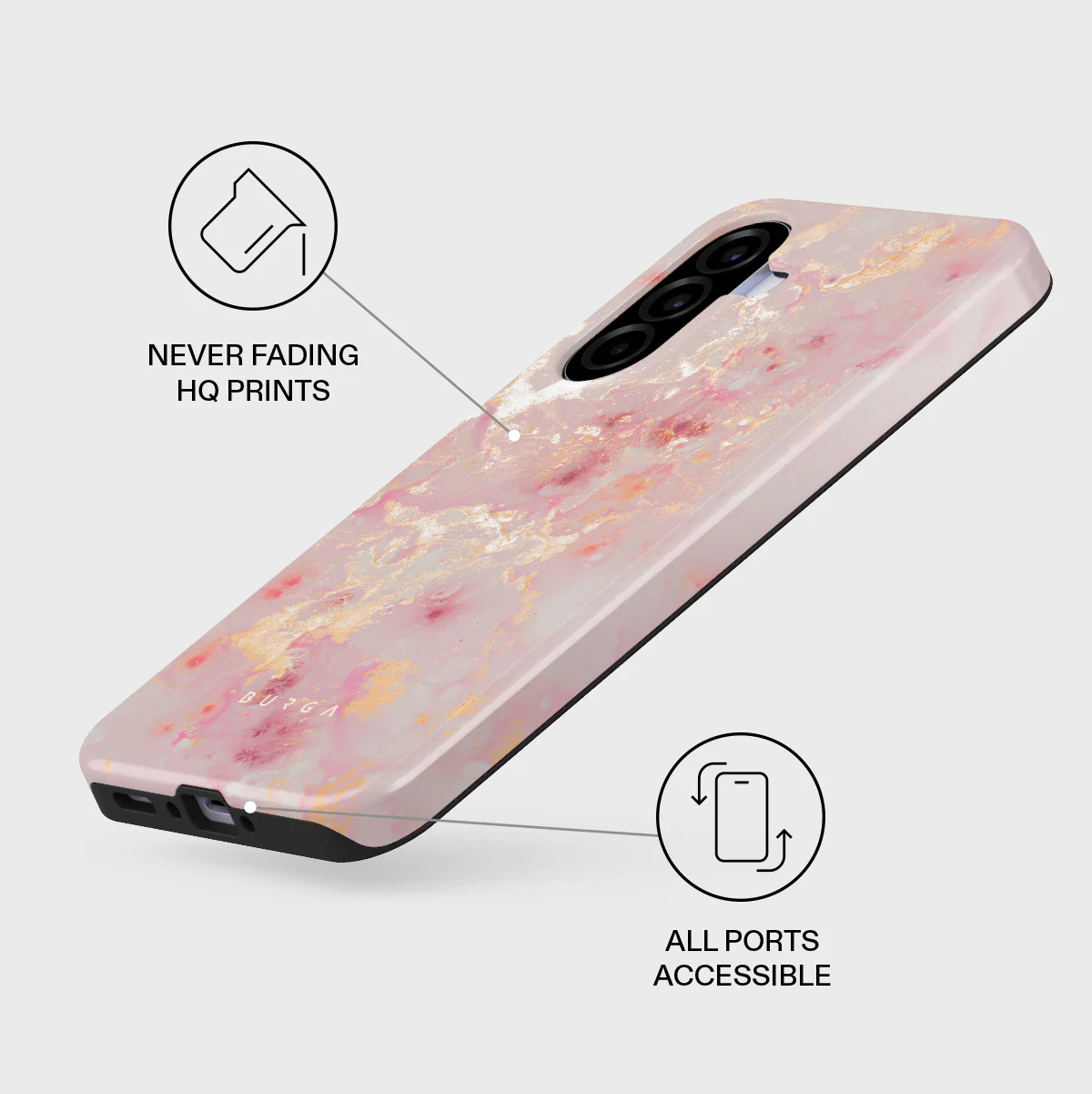 Golden Coral - Pink Samsung Galaxy A37 5G Case - Image 3