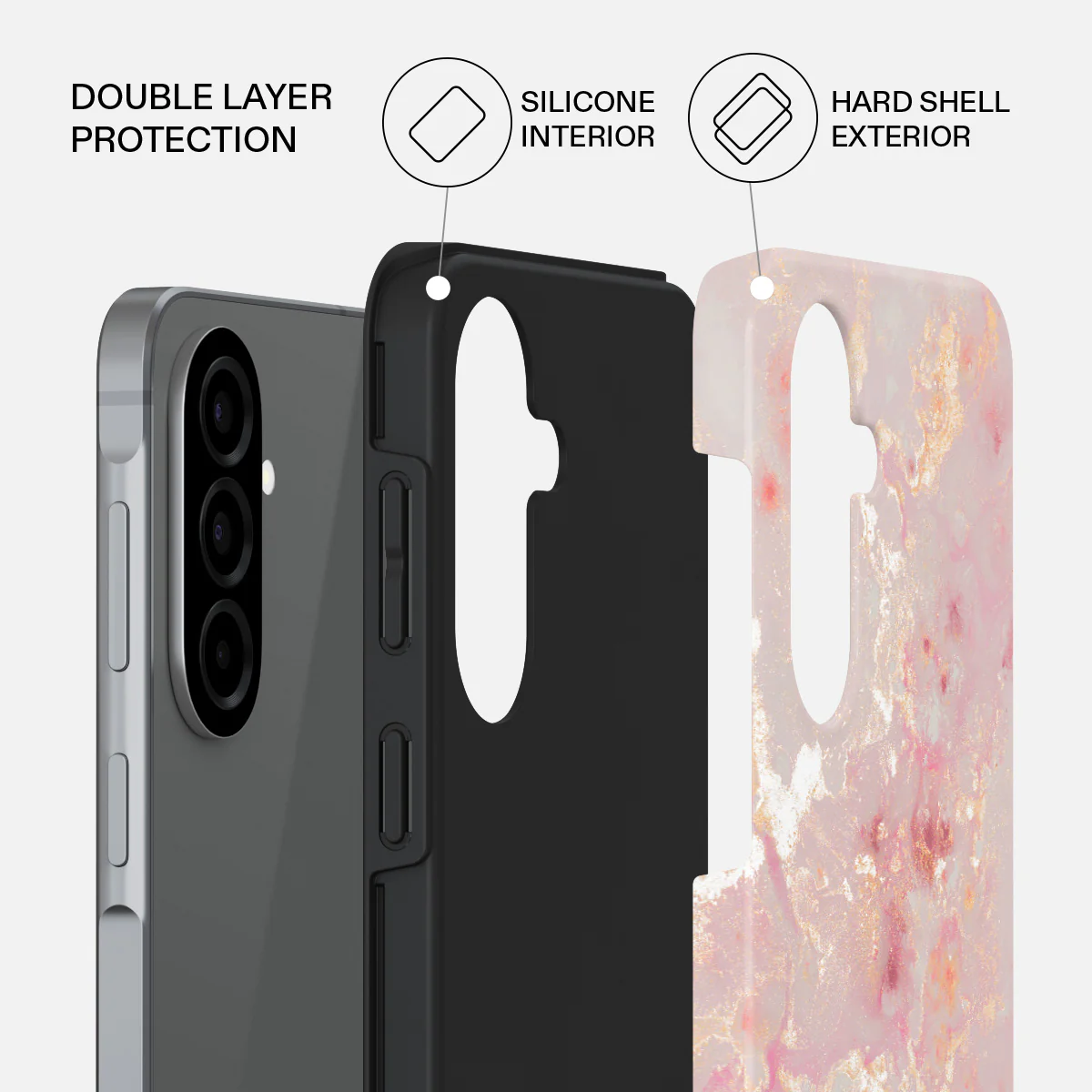 Golden Coral - Pink Samsung Galaxy A57 5G Case - Image 2