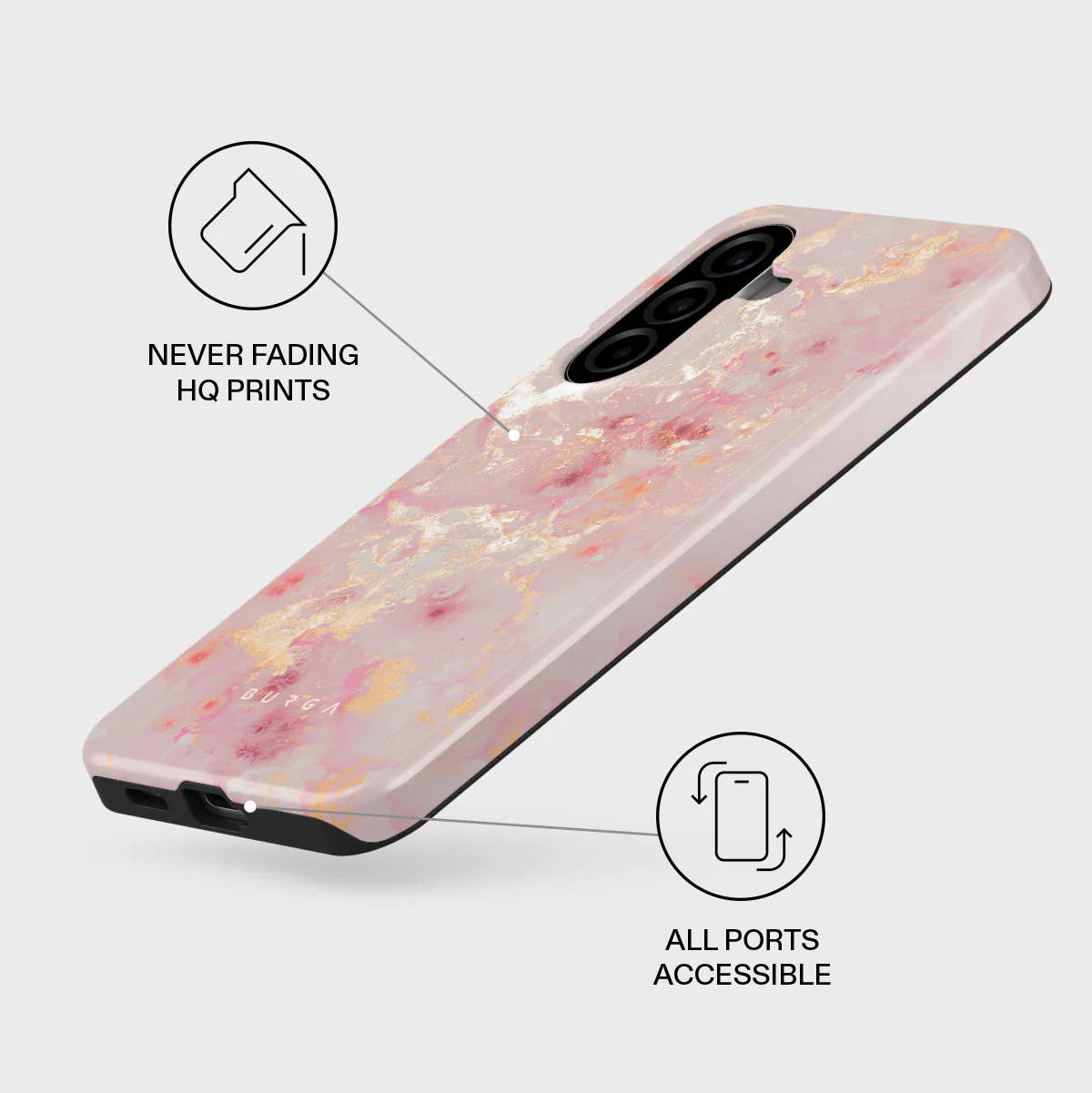 Golden Coral - Pink Samsung Galaxy A57 5G Case - Image 3