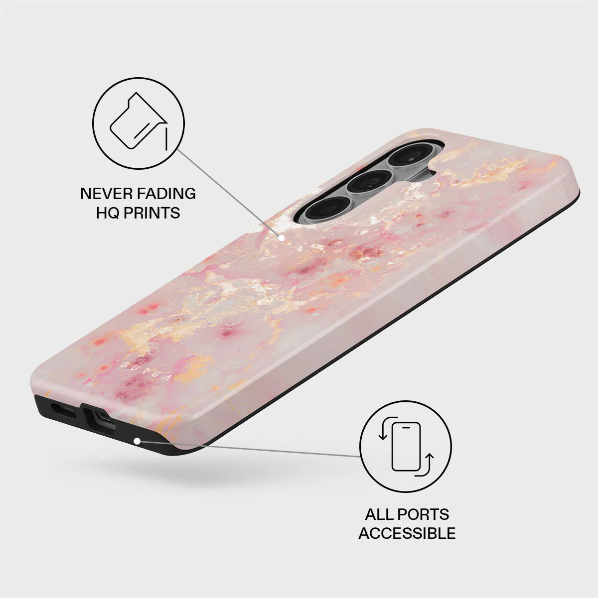 Golden Coral - Pink Samsung Galaxy S26 Case - Image 3
