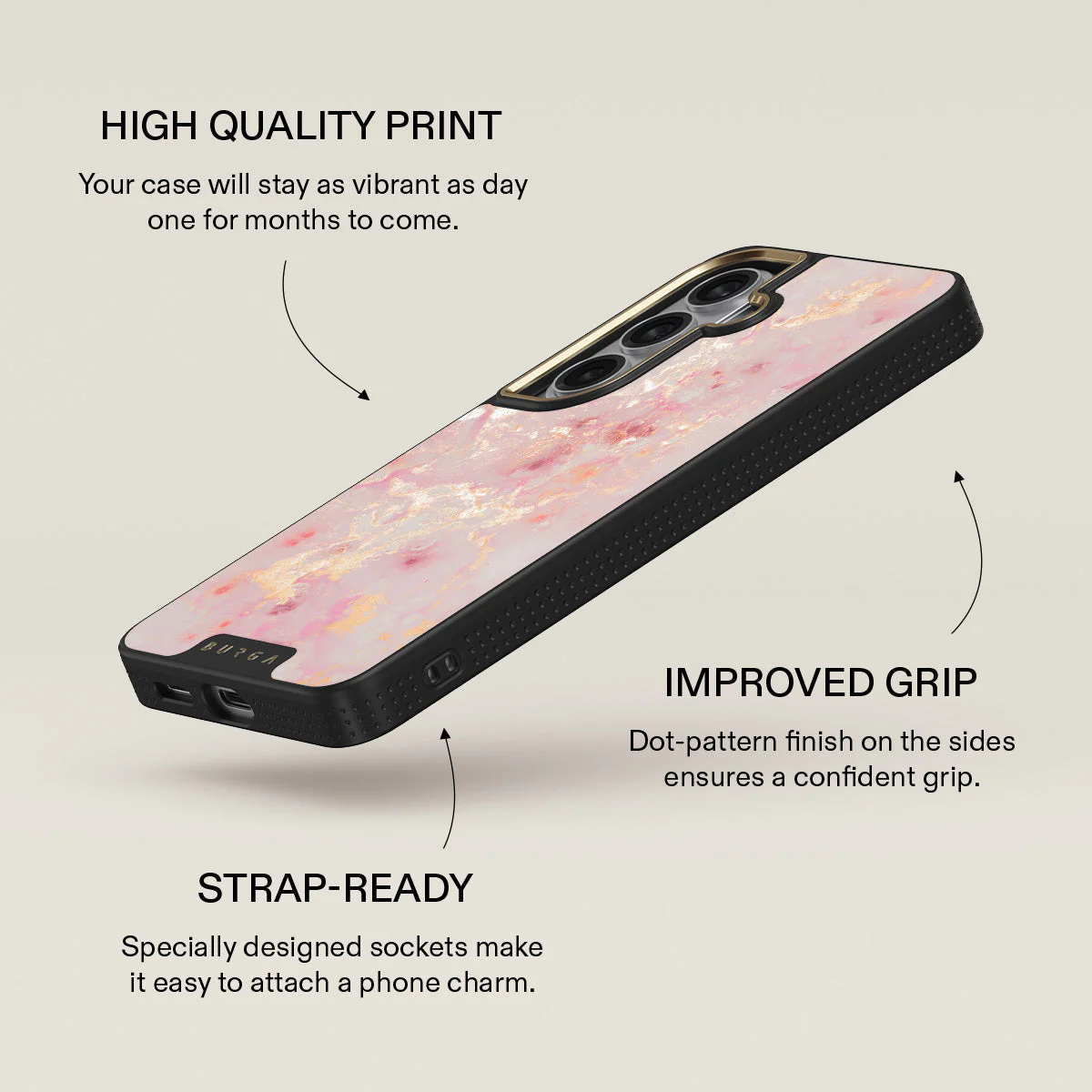 Golden Coral - Pink Samsung Galaxy S26 Case - Image 9