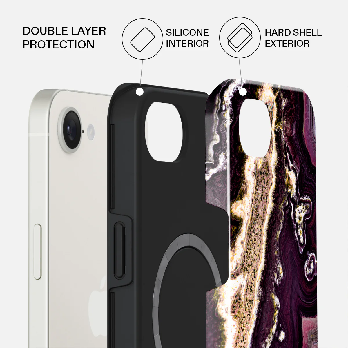Purple Skies - Marble iPhone 17e Case - Image 2