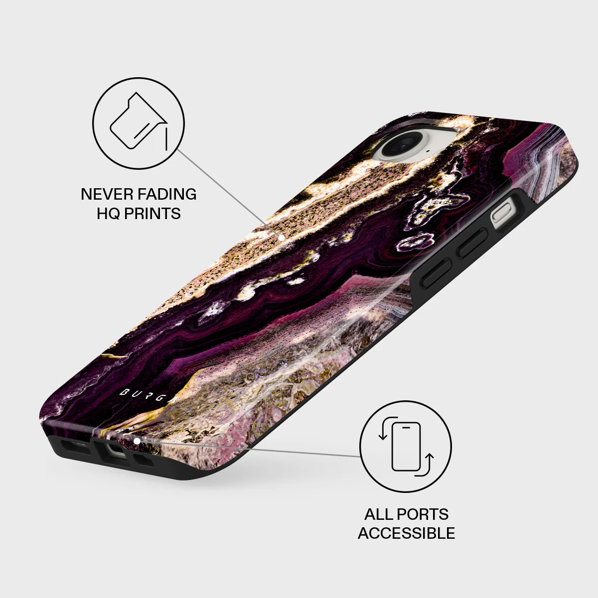 Purple Skies - Marble iPhone 17e Case - Image 3