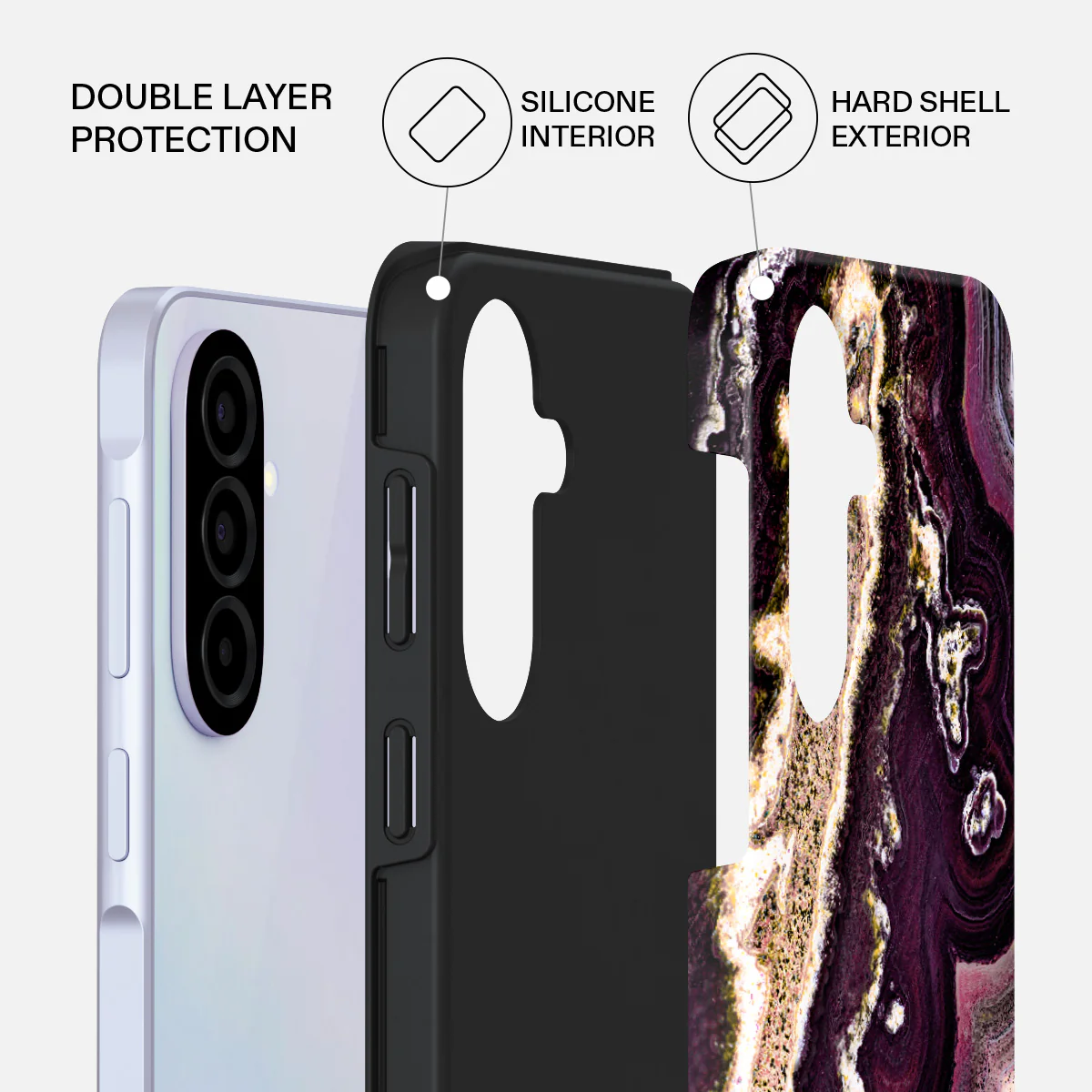 Purple Skies - Marble Samsung Galaxy A37 5G Case - Image 2