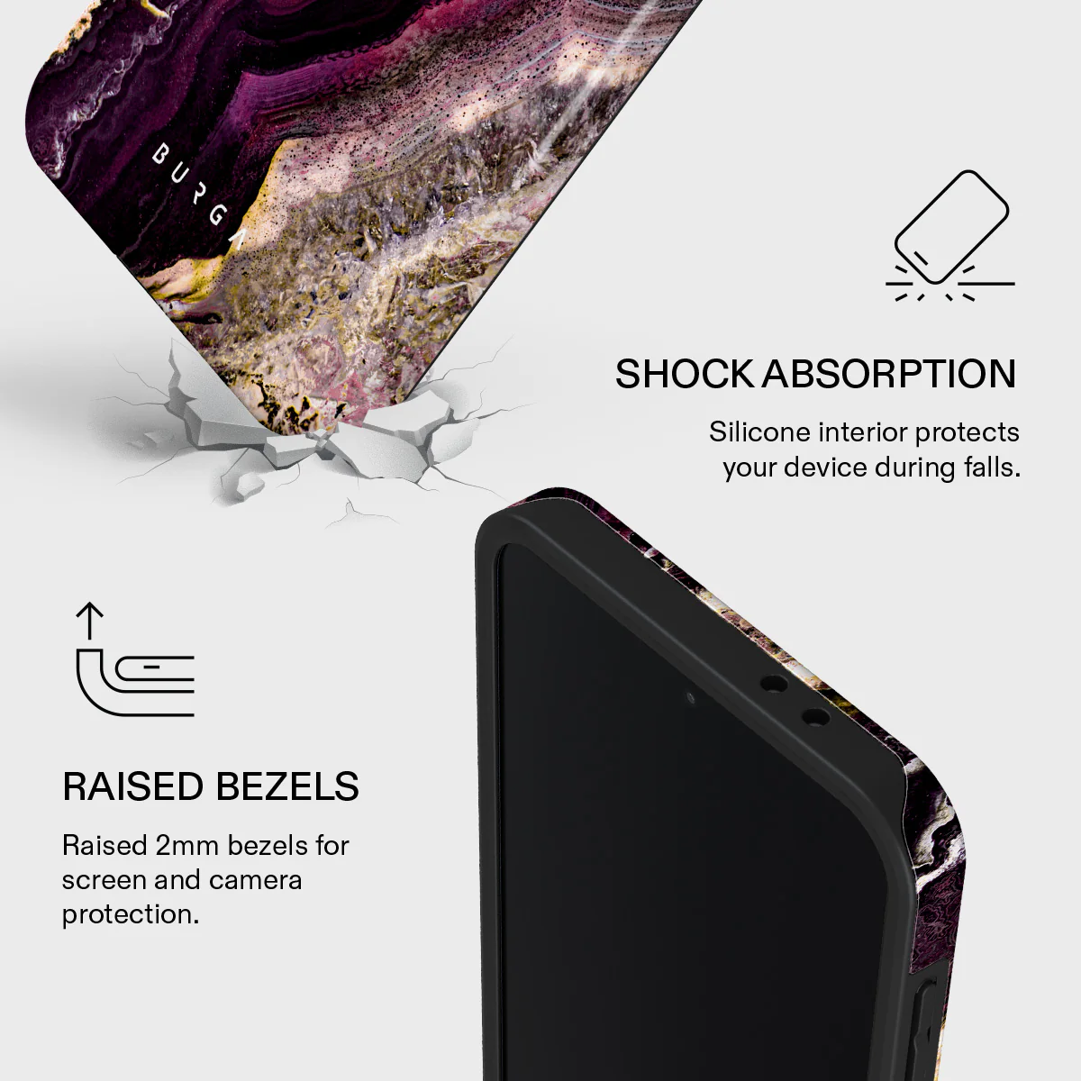 Purple Skies - Marble Samsung Galaxy A37 5G Case - Image 4