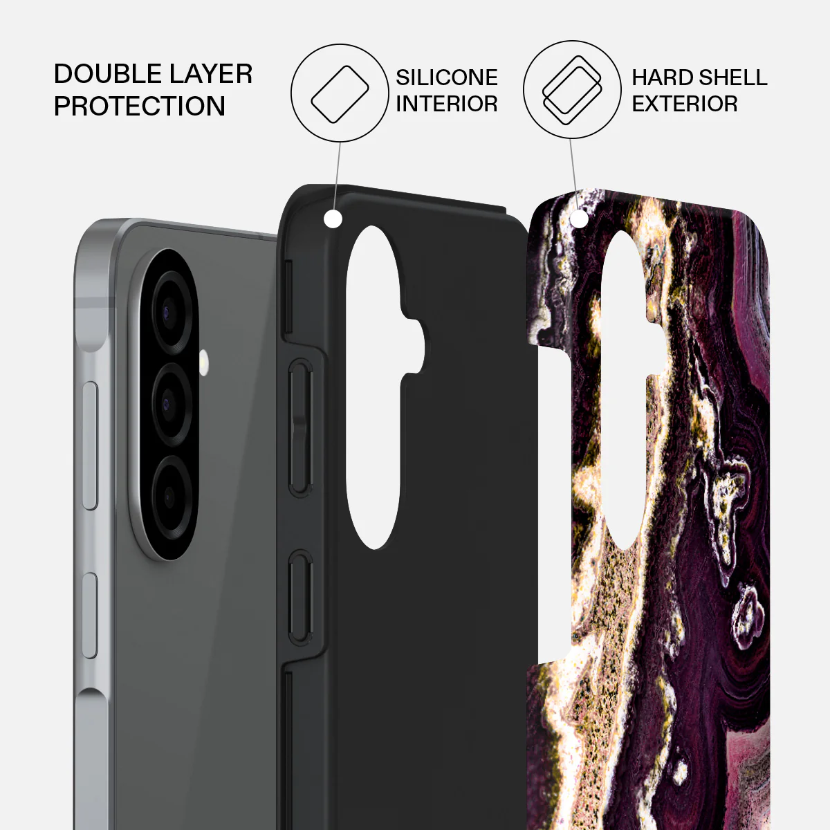 Purple Skies - Marble Samsung Galaxy A57 5G Case - Image 2