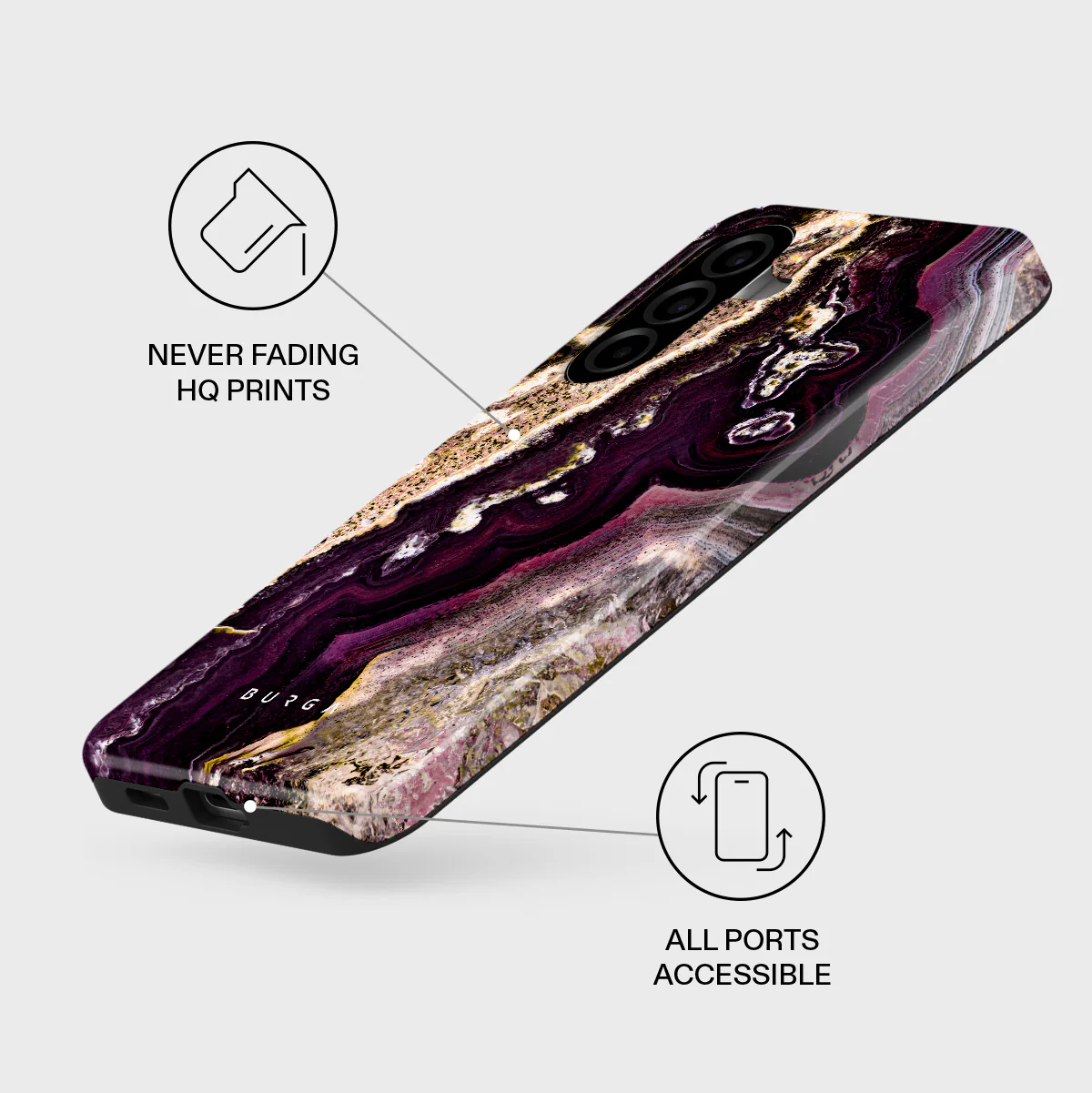Purple Skies - Marble Samsung Galaxy A57 5G Case - Image 3