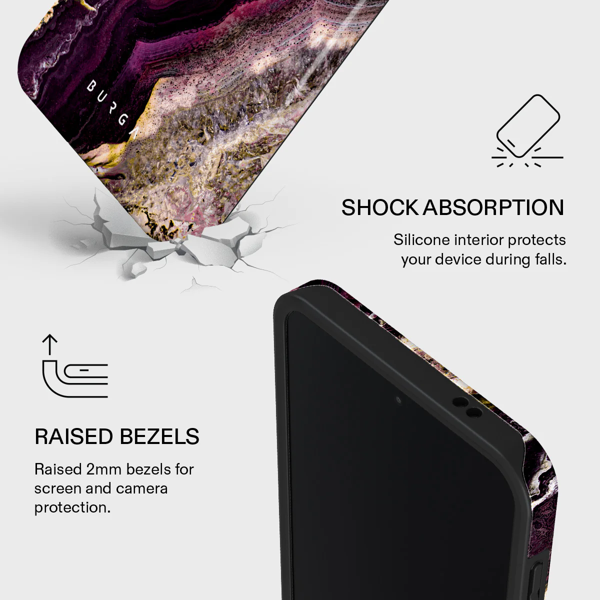 Purple Skies - Marble Samsung Galaxy A57 5G Case - Image 4