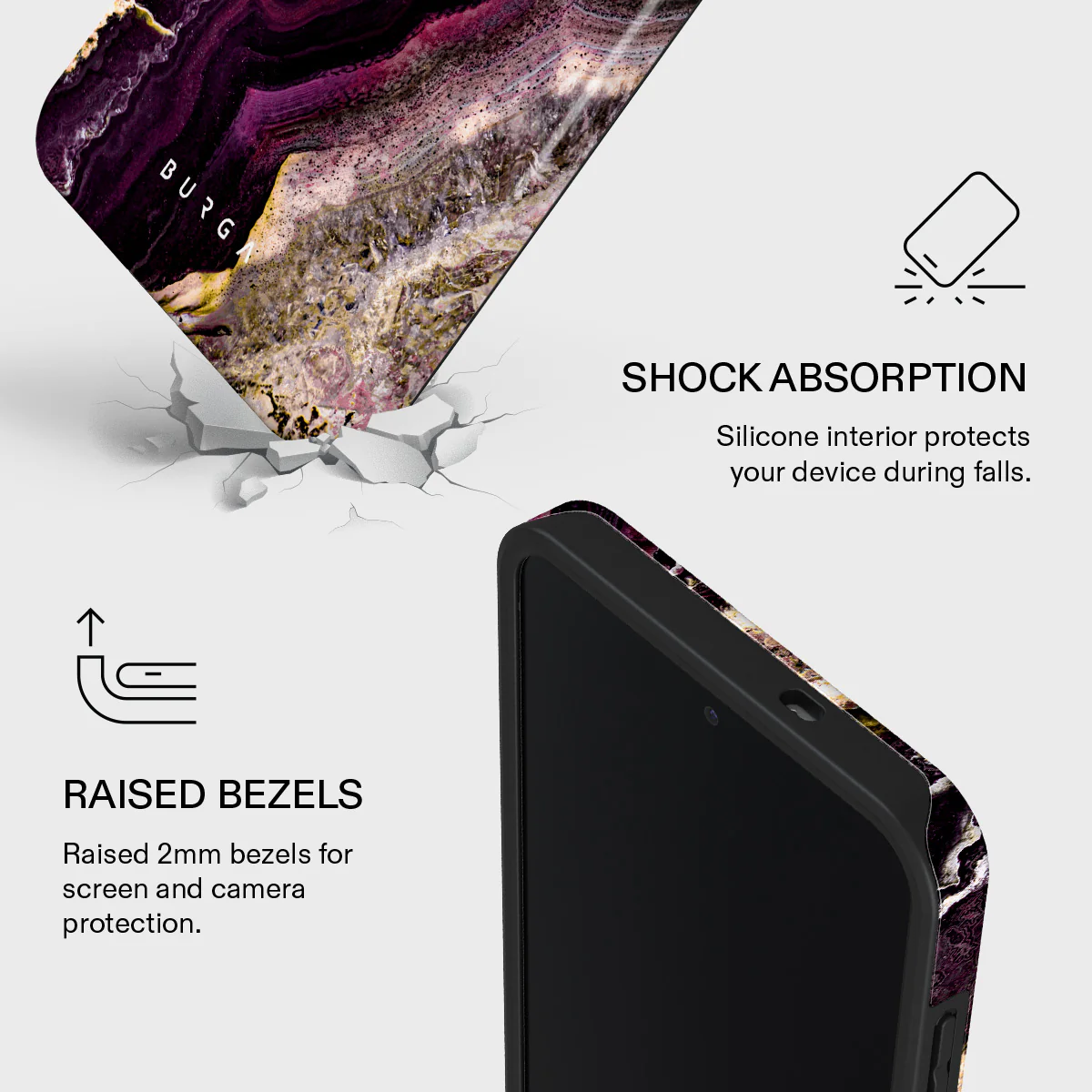 Purple Skies - Marble Samsung Galaxy S25 FE Case - Image 4