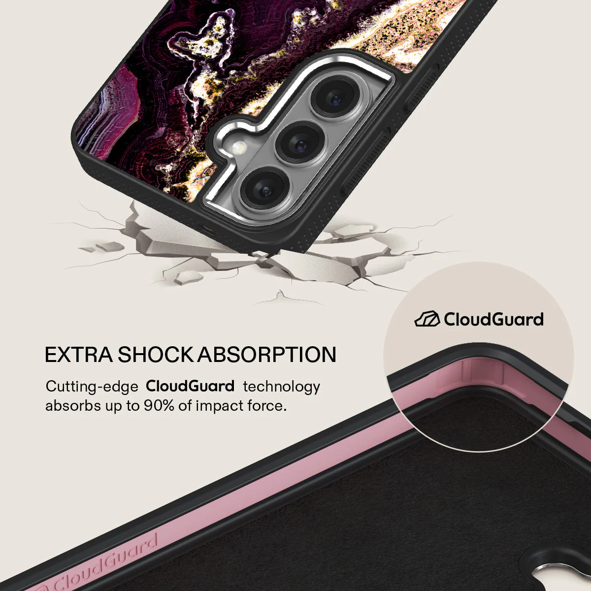 Purple Skies - Marble Samsung Galaxy S26 Case - Image 21