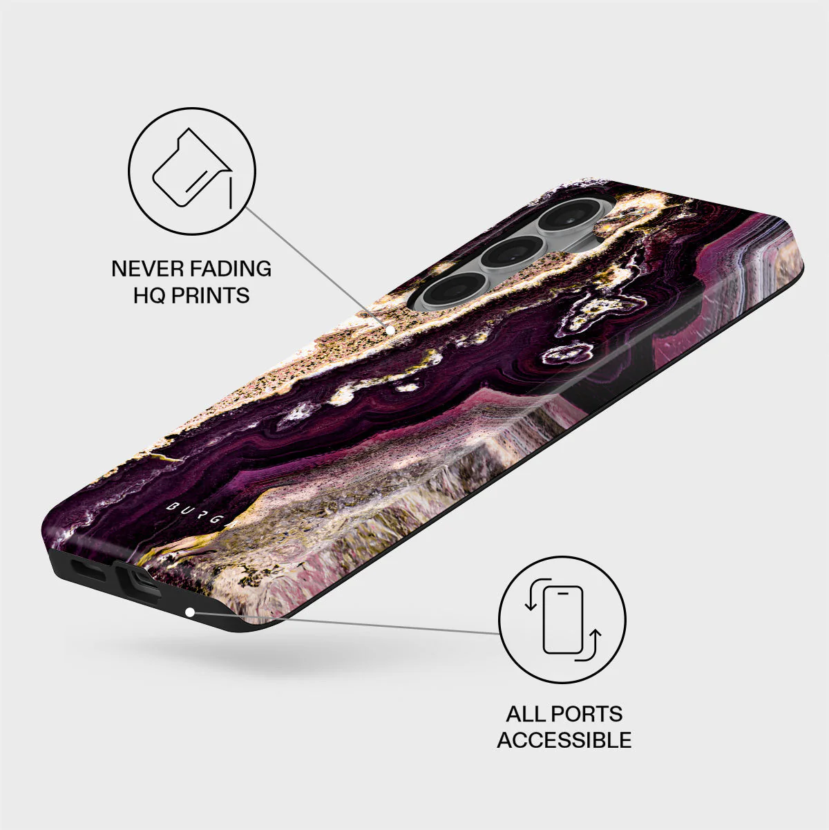 Purple Skies - Marble Samsung Galaxy S26 Case - Image 3