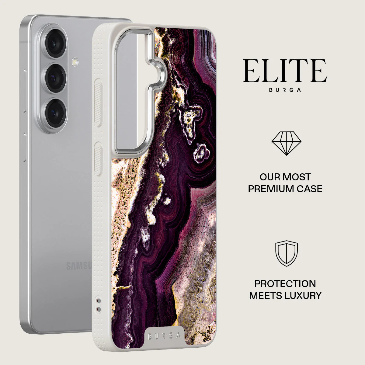 Purple Skies - Marble Samsung Galaxy S26 Case - Image 34