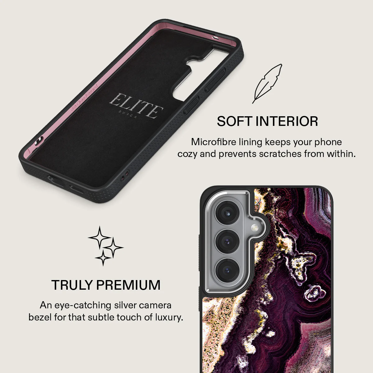Purple Skies - Marble Samsung Galaxy S26 Plus Case - Image 24