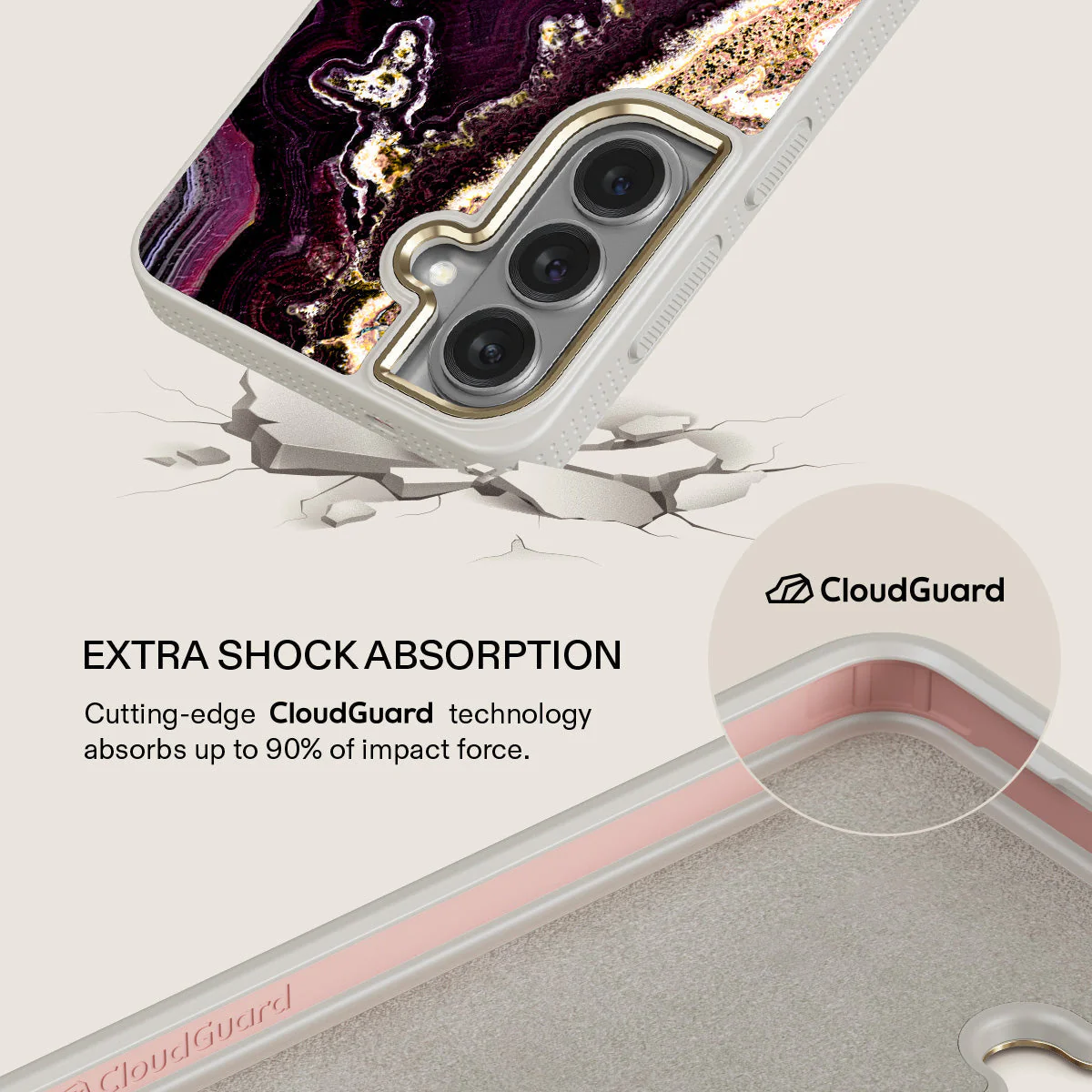 Purple Skies - Marble Samsung Galaxy S26 Plus Case - Image 28