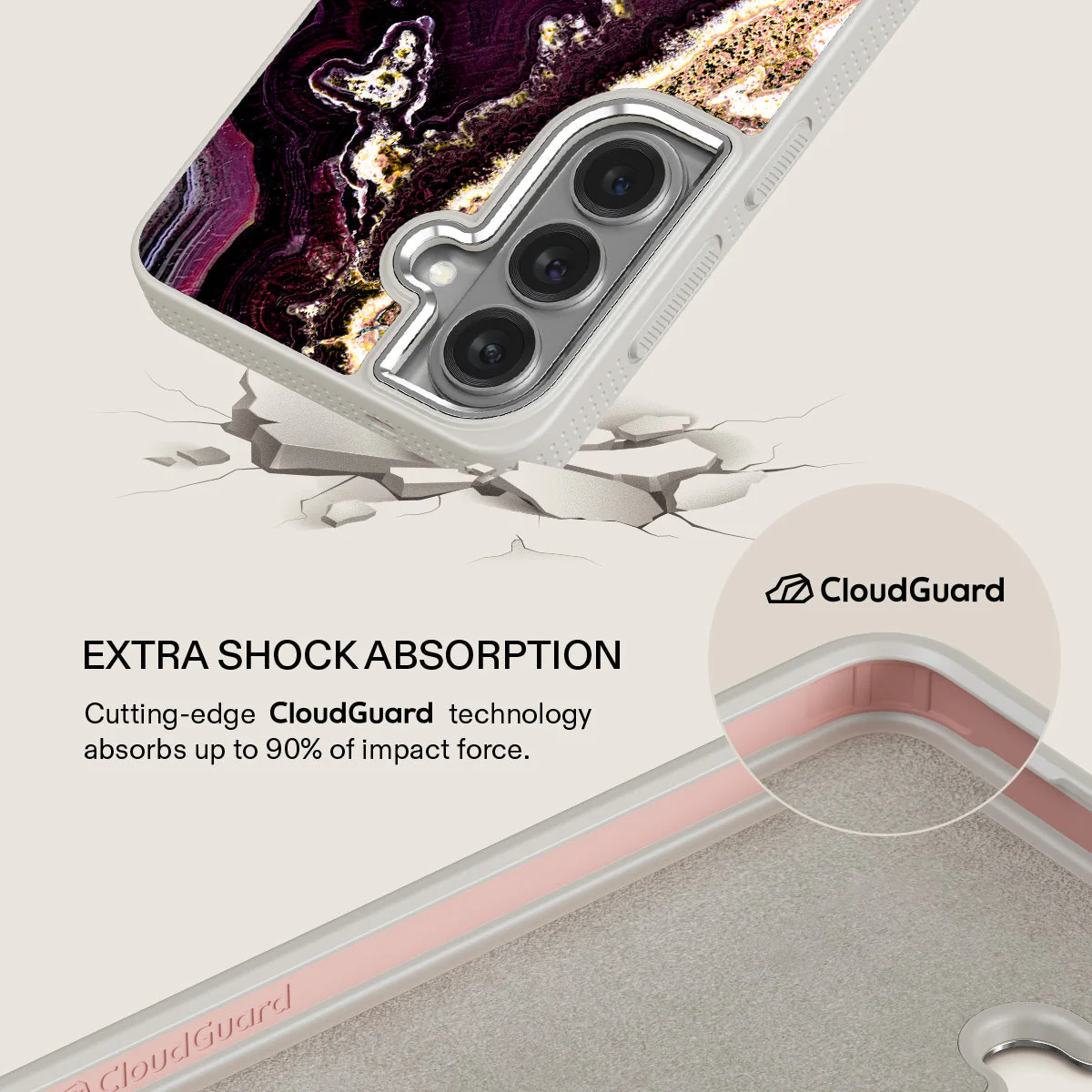 Purple Skies - Marble Samsung Galaxy S26 Plus Case - Image 35