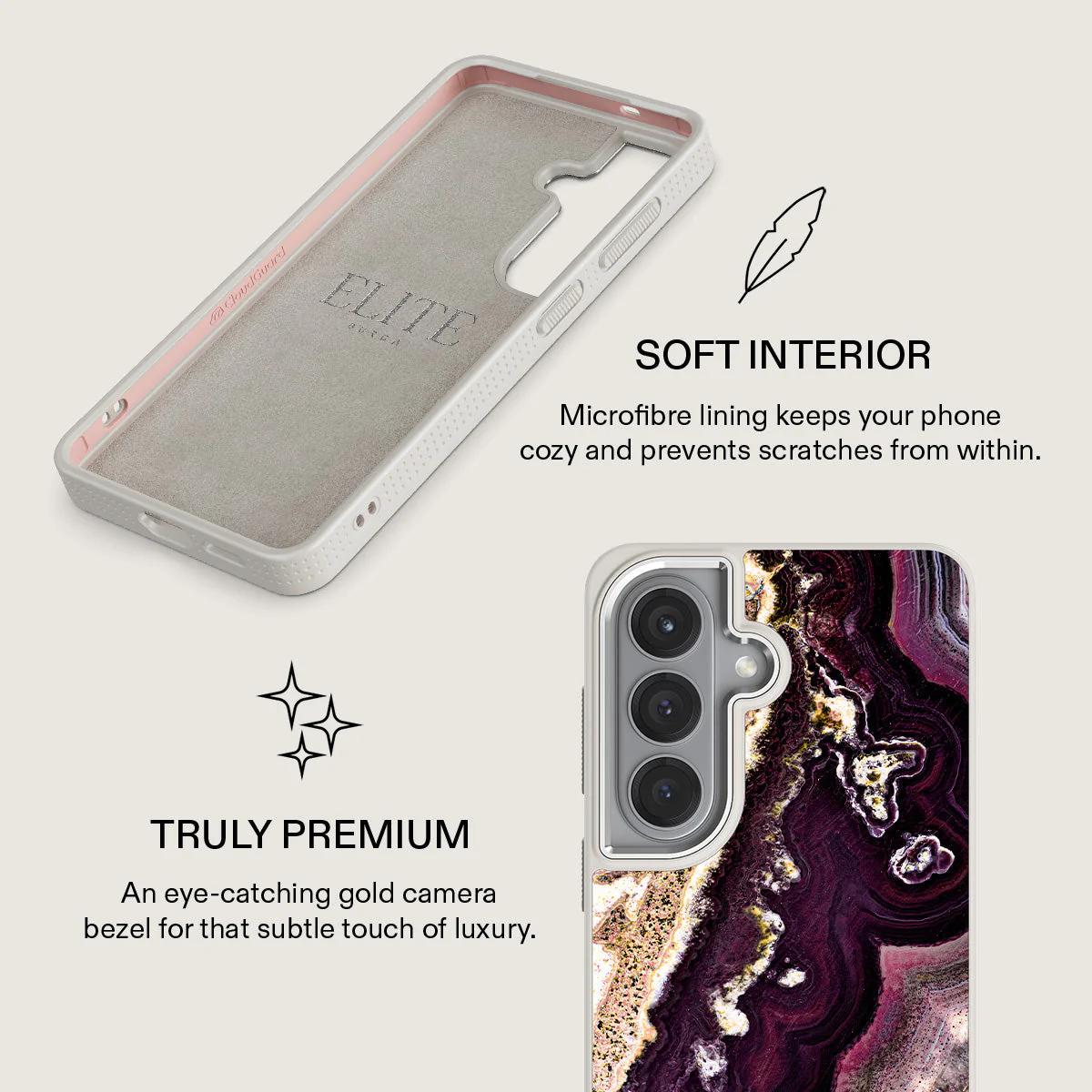 Purple Skies - Marble Samsung Galaxy S26 Plus Case - Image 38