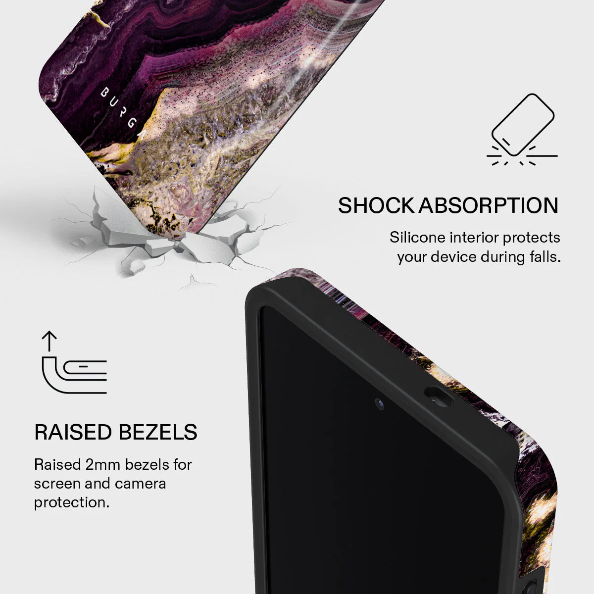 Purple Skies - Marble Samsung Galaxy S26 Plus Case - Image 4
