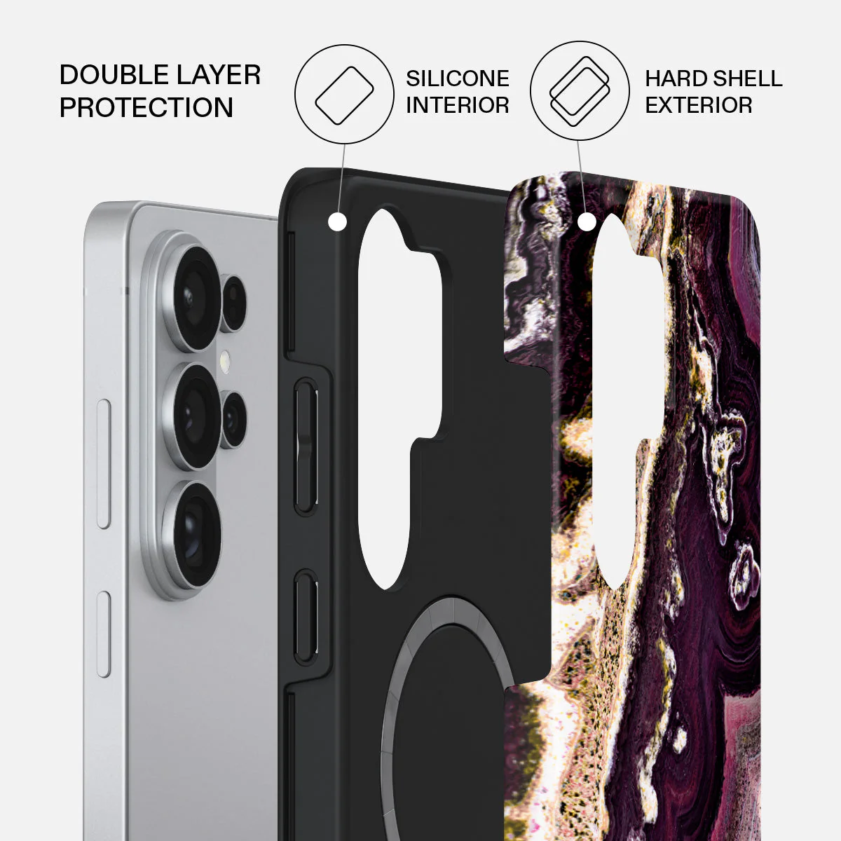 Purple Skies - Marble Samsung Galaxy S26 Ultra Case - Image 2