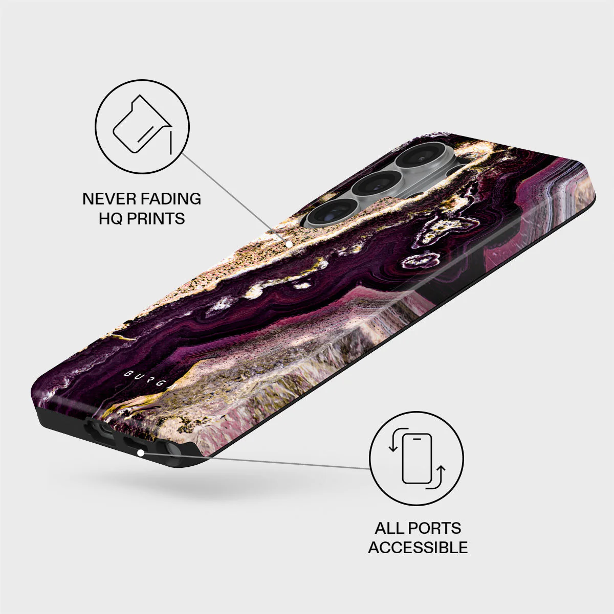 Purple Skies - Marble Samsung Galaxy S26 Ultra Case - Image 3