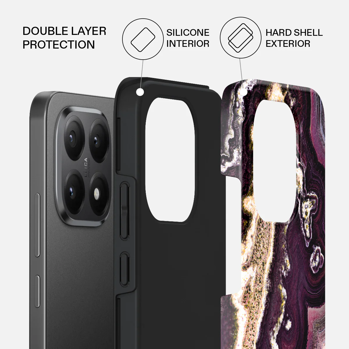 Purple Skies - Marble Xiaomi 15T Case - Image 2
