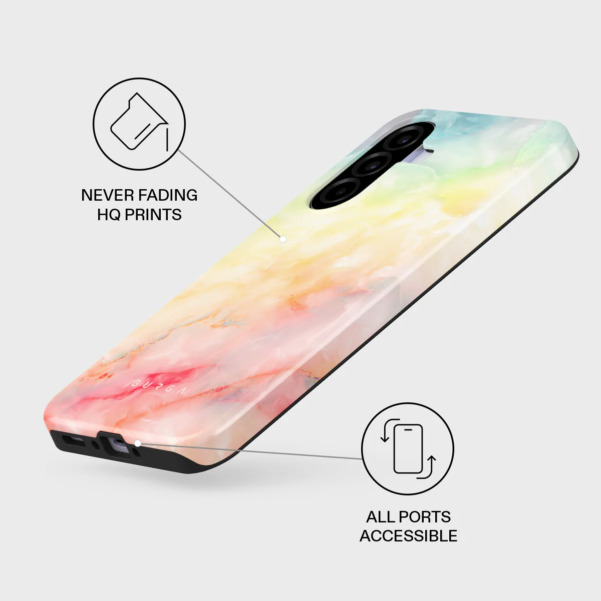 New Flame - Rainbow Samsung Galaxy A37 5G Case - Image 3