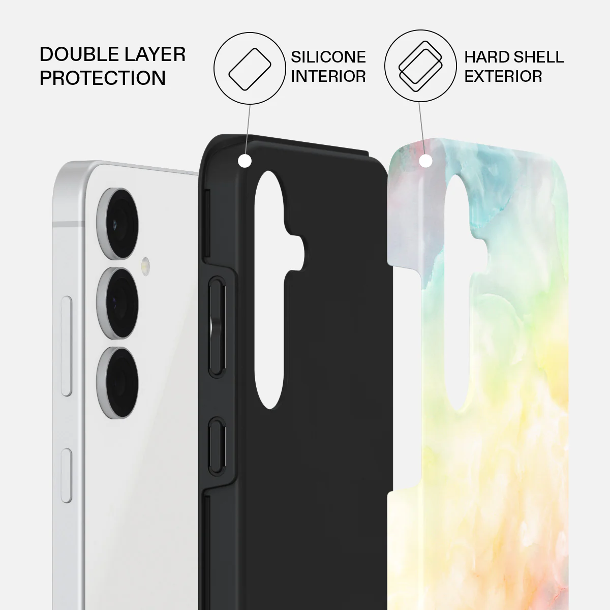 New Flame - Rainbow Samsung Galaxy S25 FE Case - Image 2