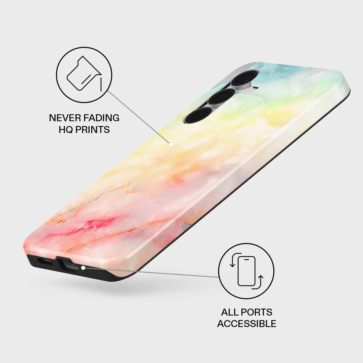 New Flame - Rainbow Samsung Galaxy S25 FE Case - Image 3